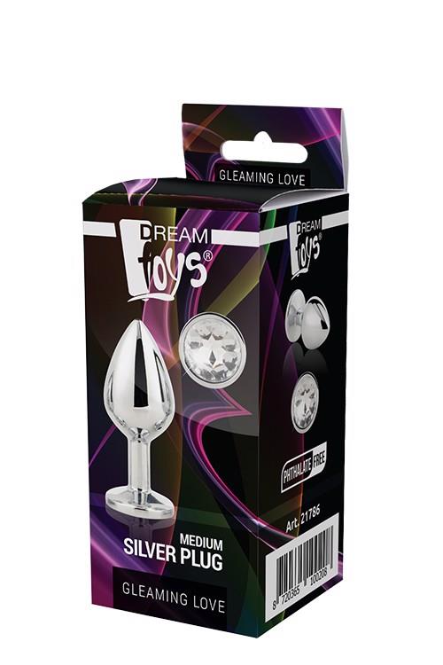 Korek analny GLEAMING LOVE SILVER PLUG MEDIUM