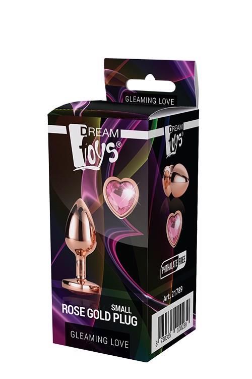 Korek analny GLEAMING LOVE ROSE GOLD PLUG SMALL
