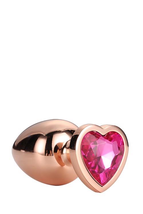 Korek analny GLEAMING LOVE ROSE GOLD PLUG MEDIUM