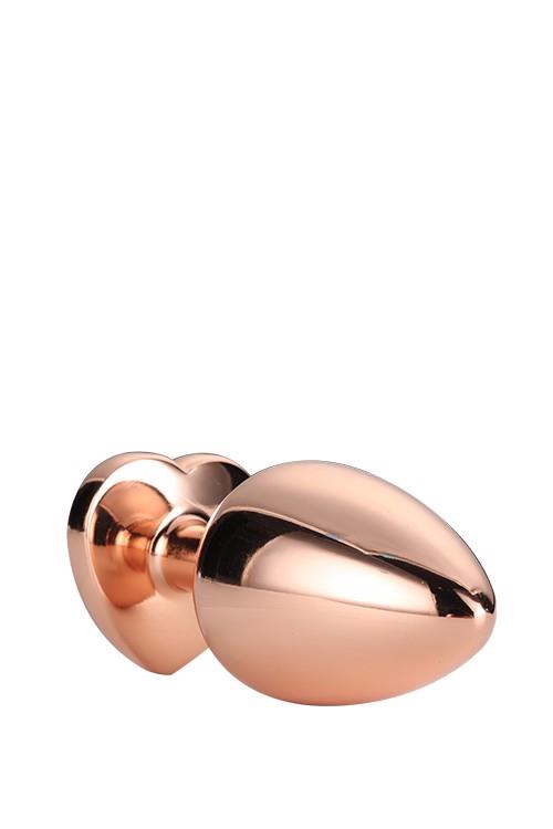 Korek analny GLEAMING LOVE ROSE GOLD PLUG MEDIUM