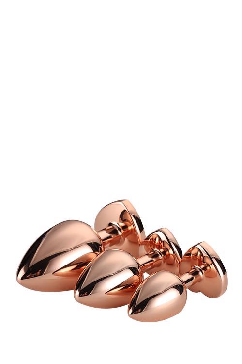 Gleaming Love Rose Gold Plug Set