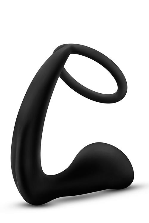 Anal Adventures Cock Ring Plug Black
