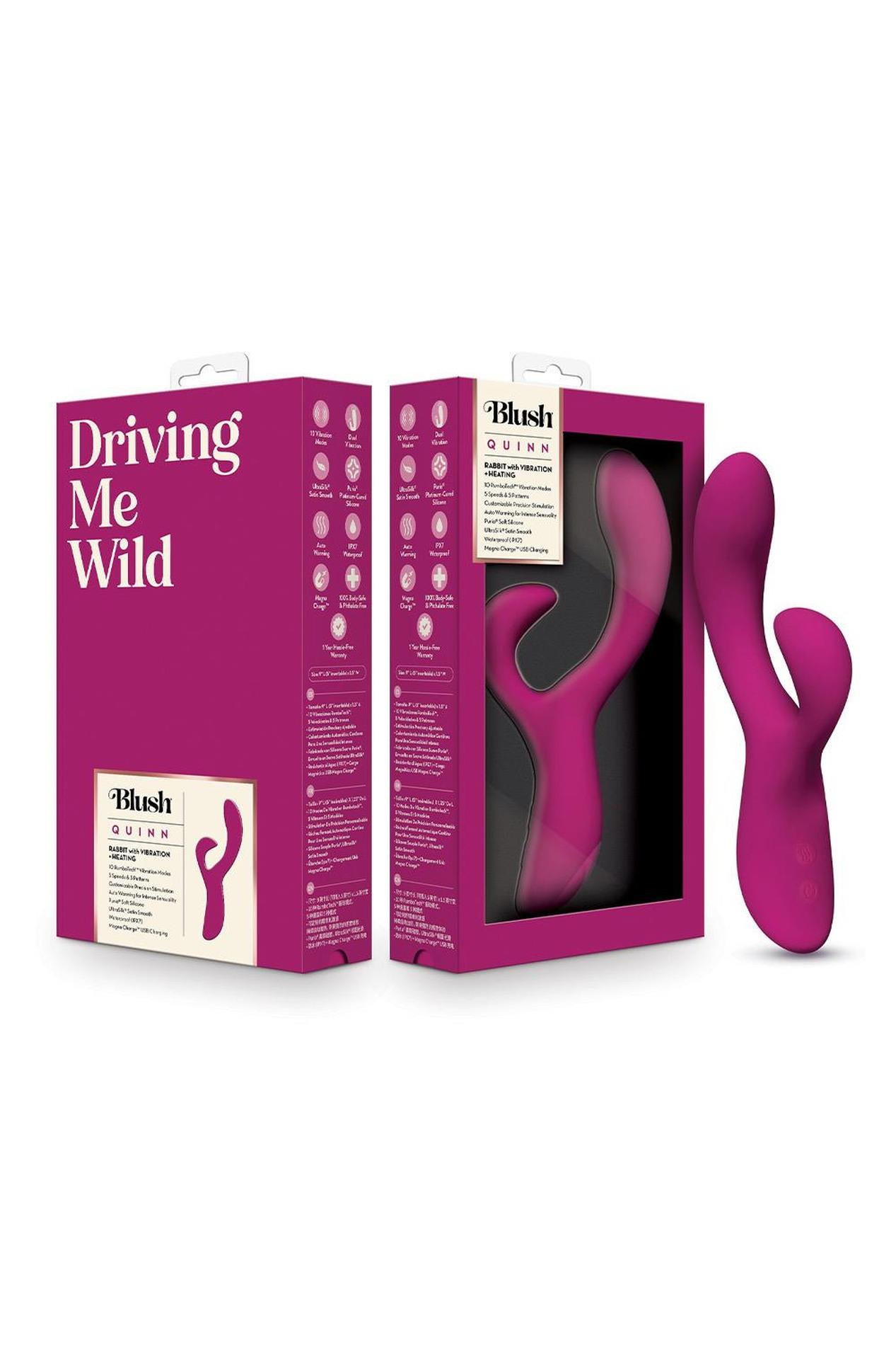 Blush Quinn Rabbit Vibrator Burgundy