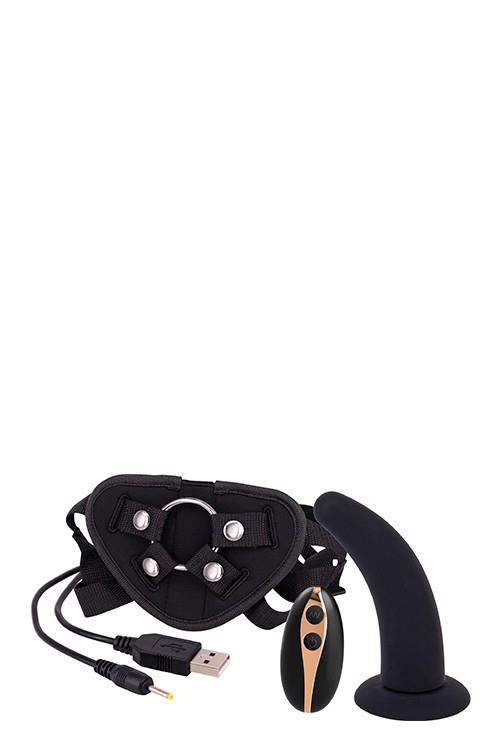 5Inch Vibration Dildo Strap-On Black