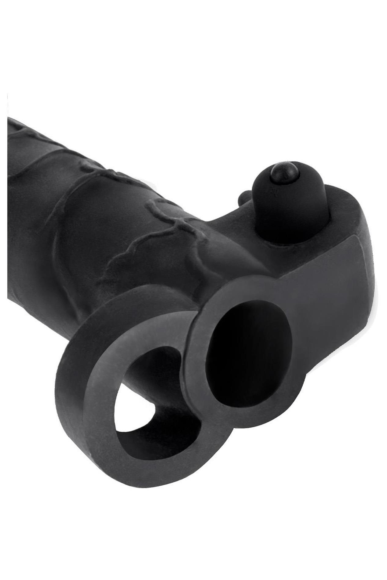 Fantasy X-Tensions Vibrating Real Feel 2 Inch Extension Black