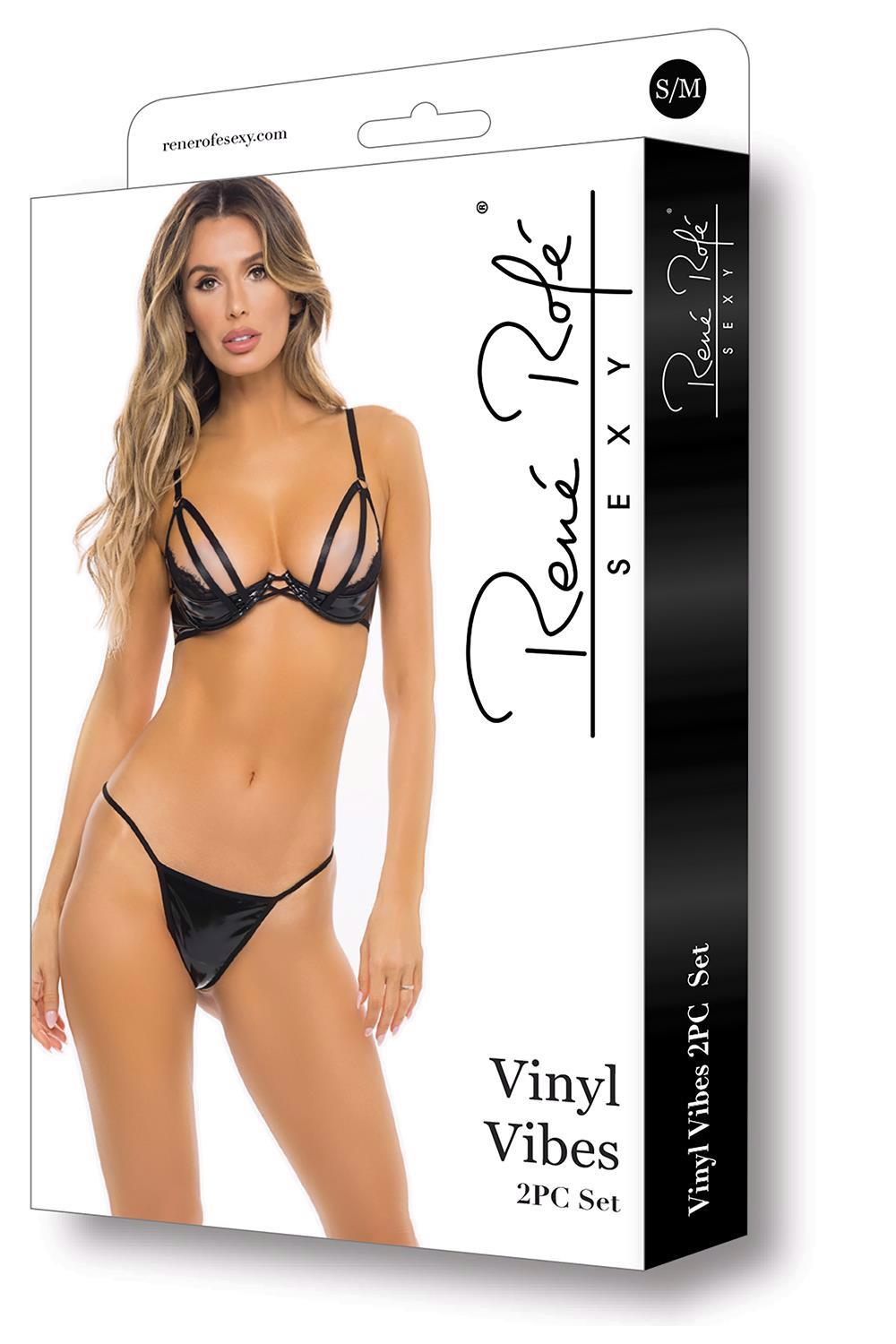Vinyl Vibes 2Pc Set Black, M/L