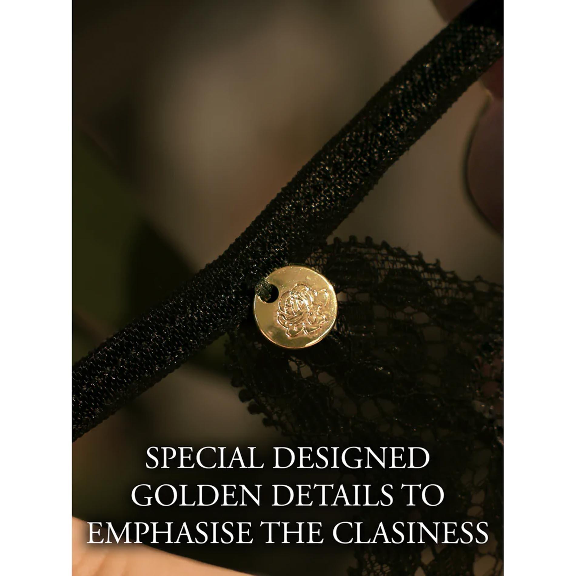 Ami - Thong With Adjustable Sliders And Golden Details - One Size