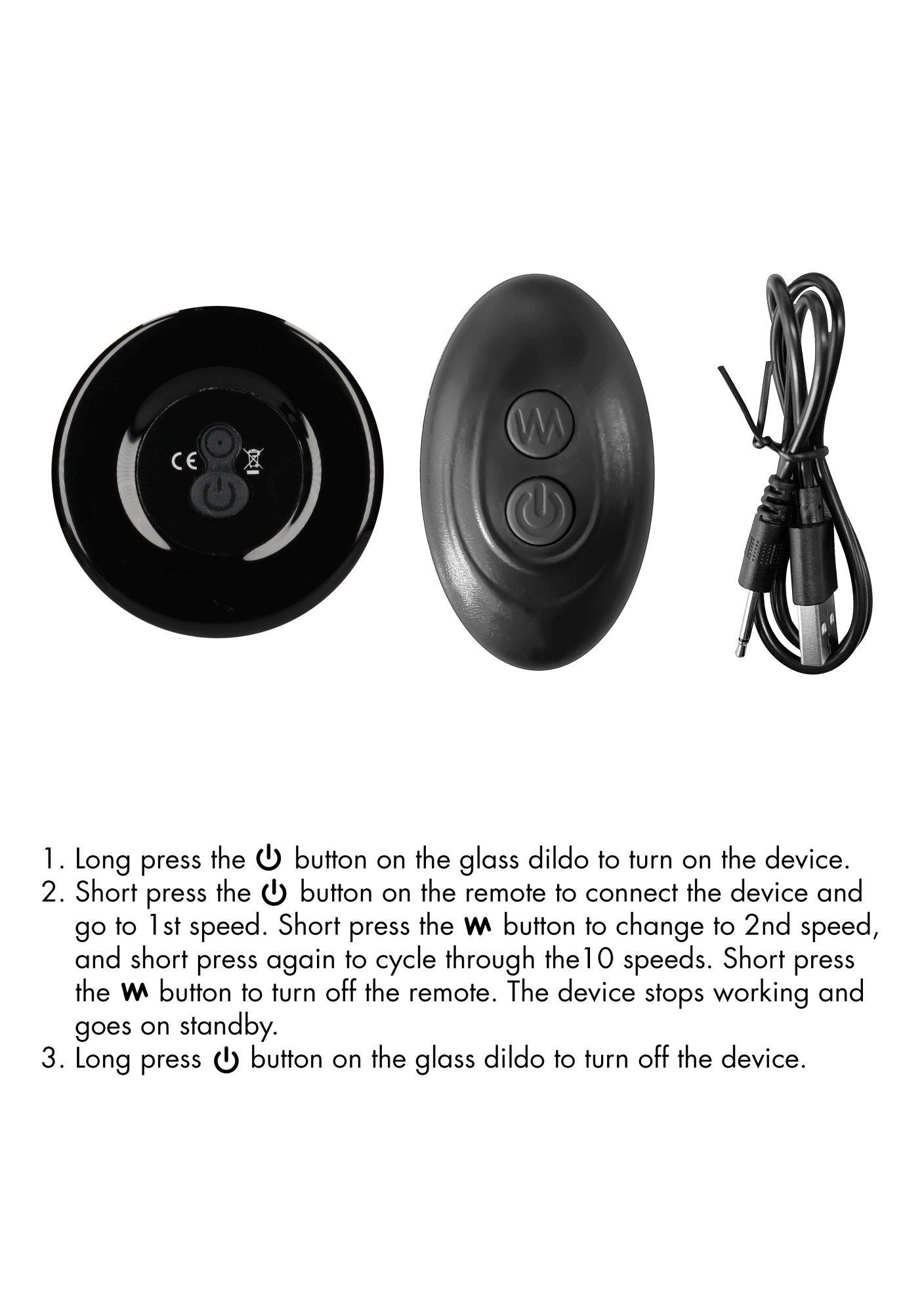 Pluggy - With Suction Cup And Remote - 10 Speed - Black
