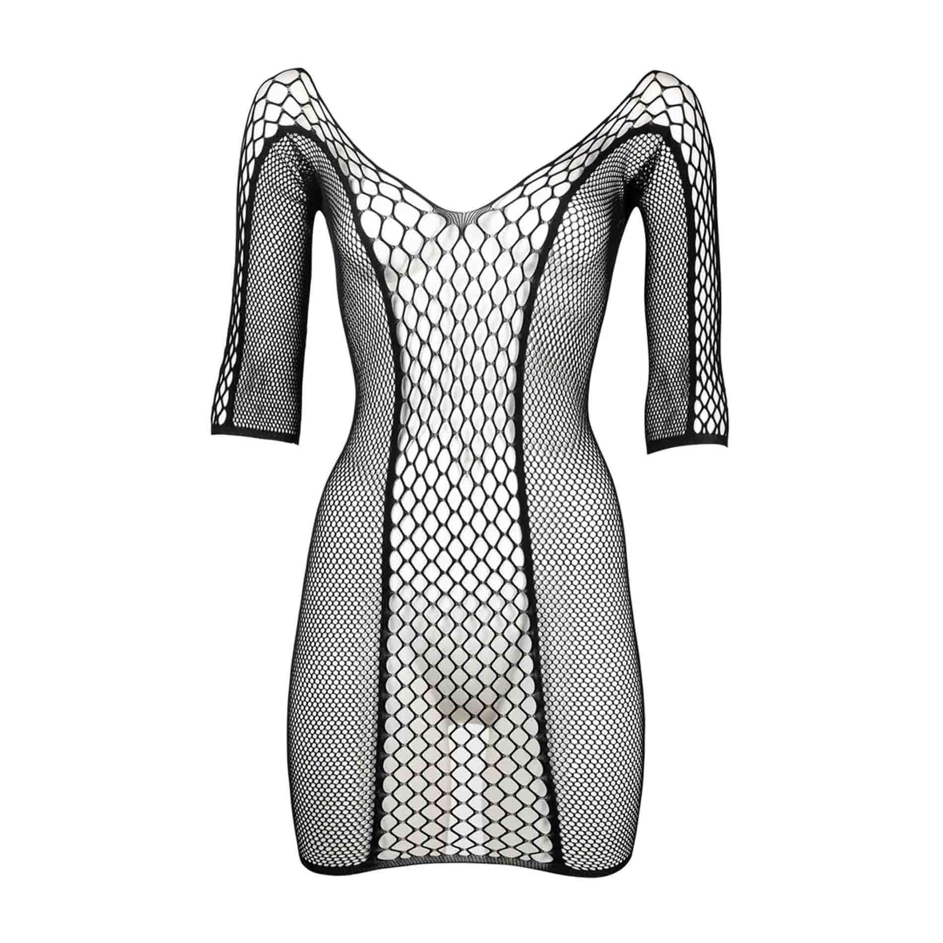 Duo Net Sleeved Mini Dress - One Size