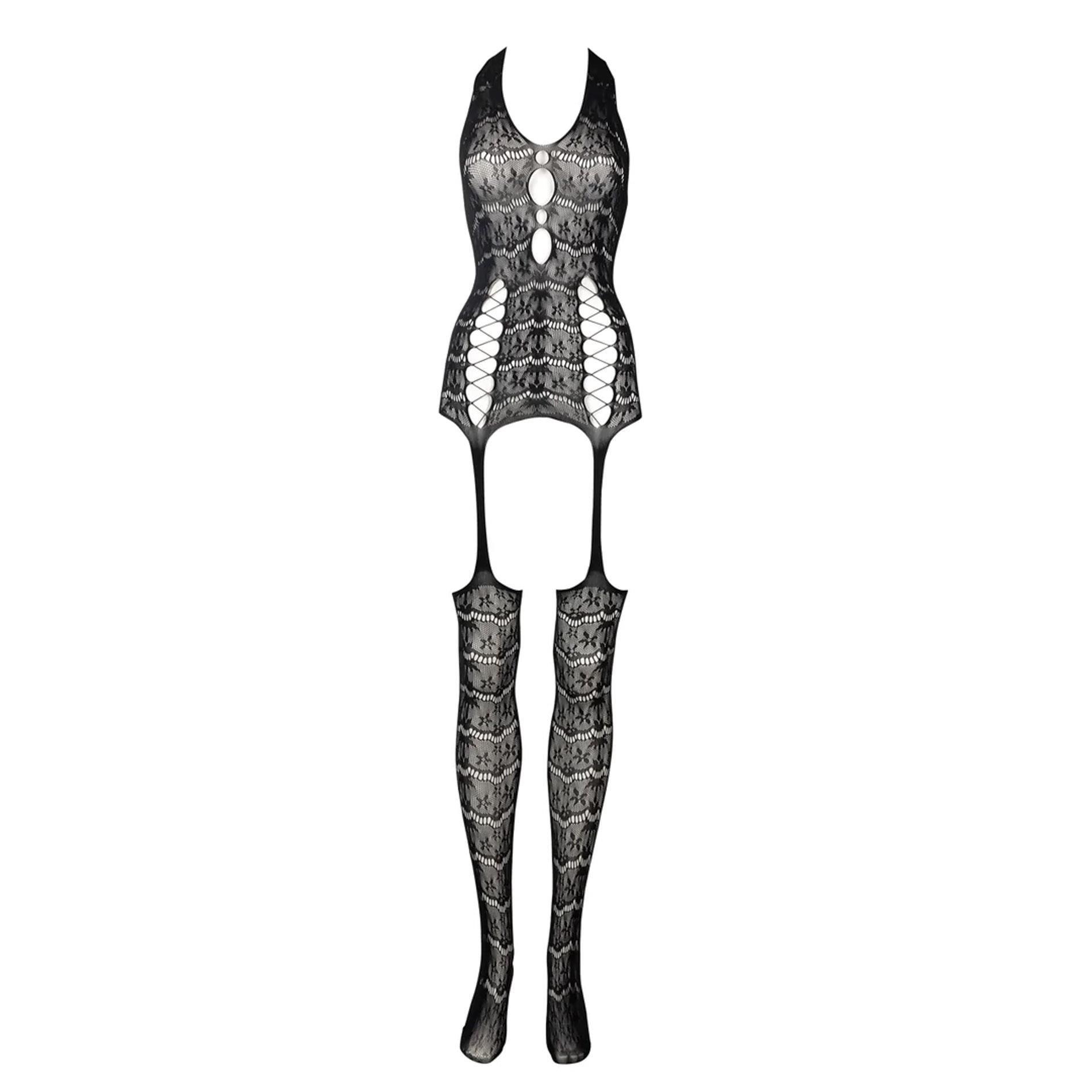 Lace Suspender Bodystocking - One Size