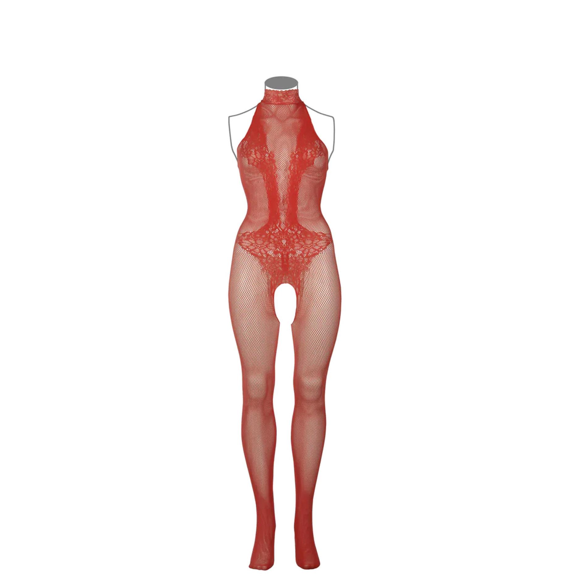 Fishnet And Lace Bodystocking - Queen Size