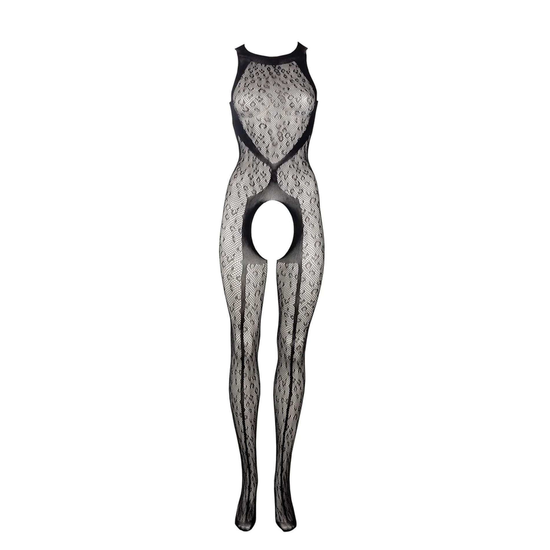 Crotchless Leopard Bodystocking - One Size