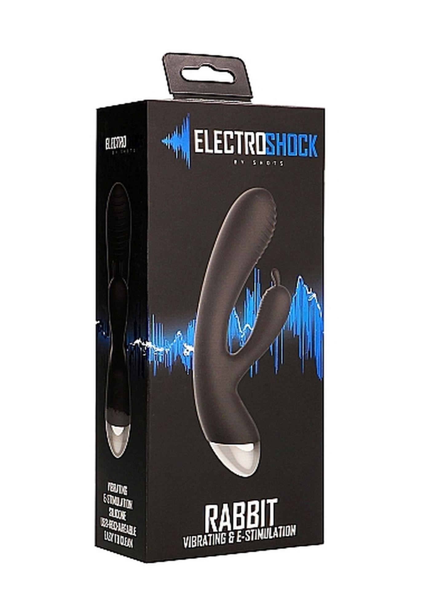 E-Stimulation Rabbit Vibrator - Black