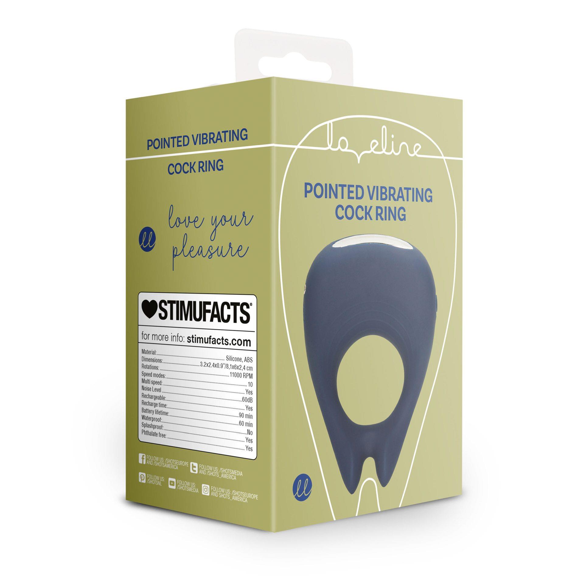 Wibrujący pierścień erekcyjny Pointed Vibrating Cock Ring