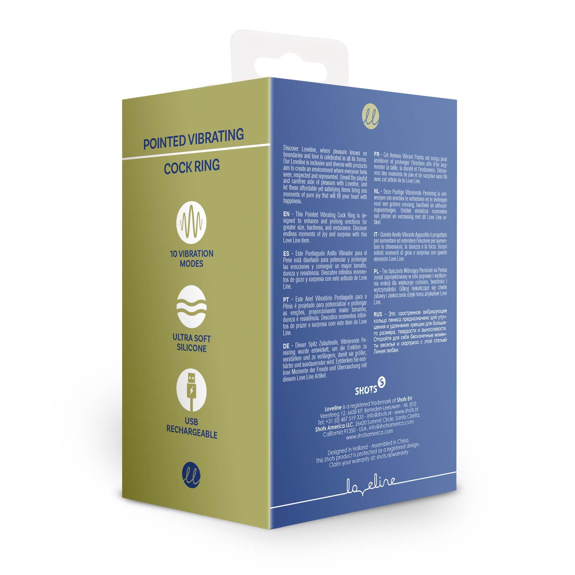 Wibrujący pierścień erekcyjny Pointed Vibrating Cock Ring