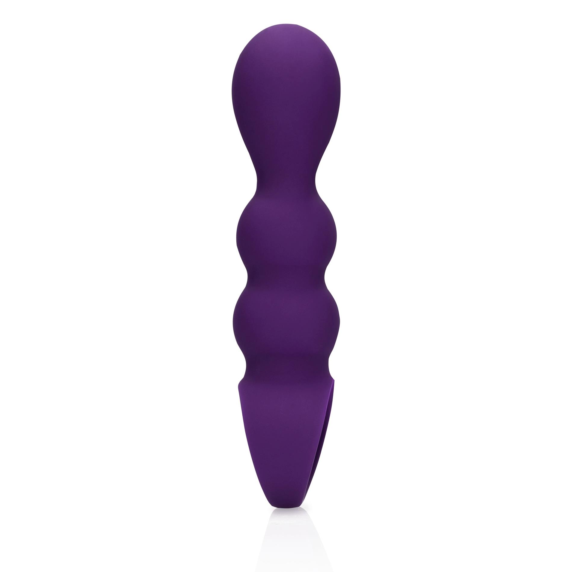 Teardrop Shaped Anal Vibrator - Clear Purple