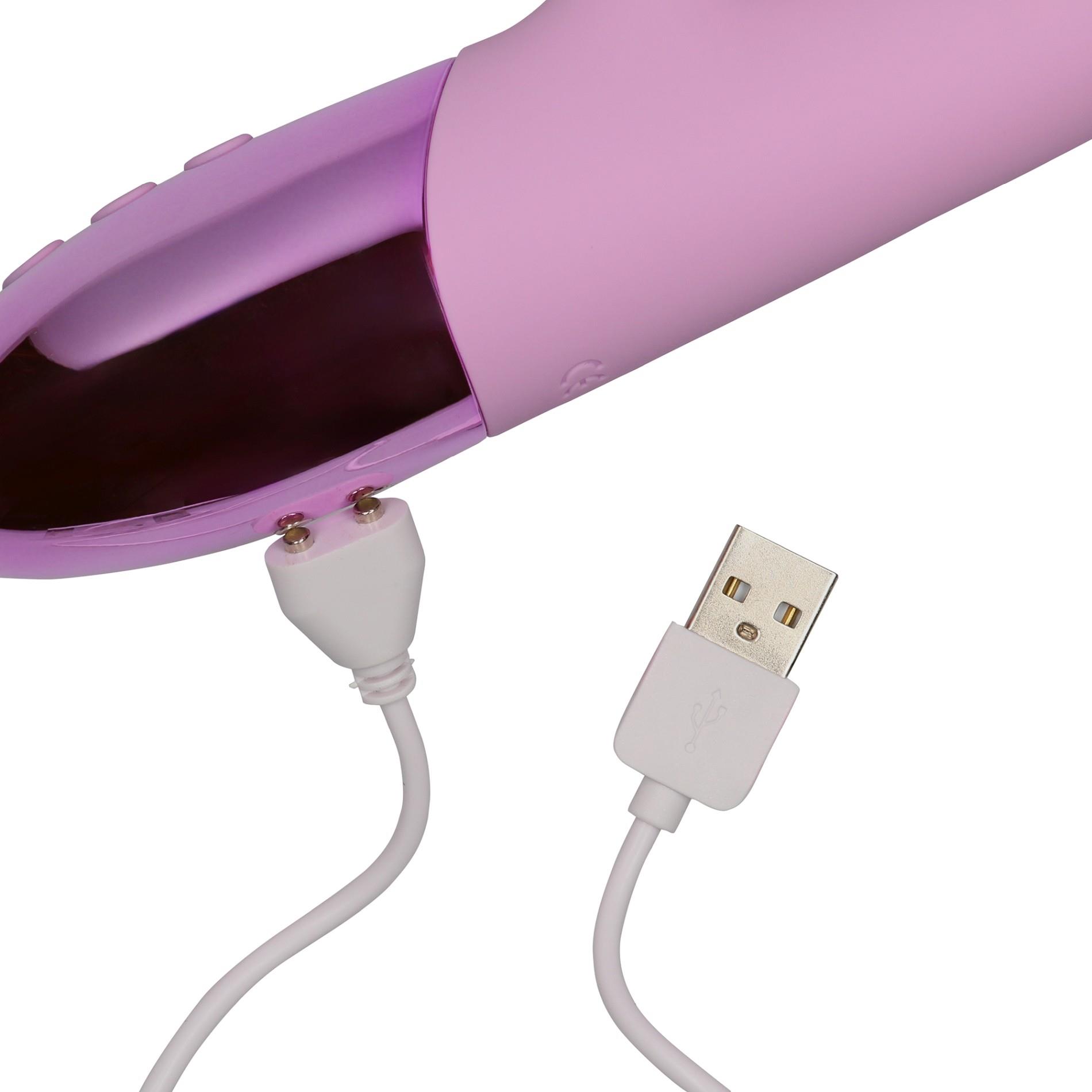 Wibrator ze stymulacją łechtaczki Ultra Soft Silicone Rabbit Vibrator