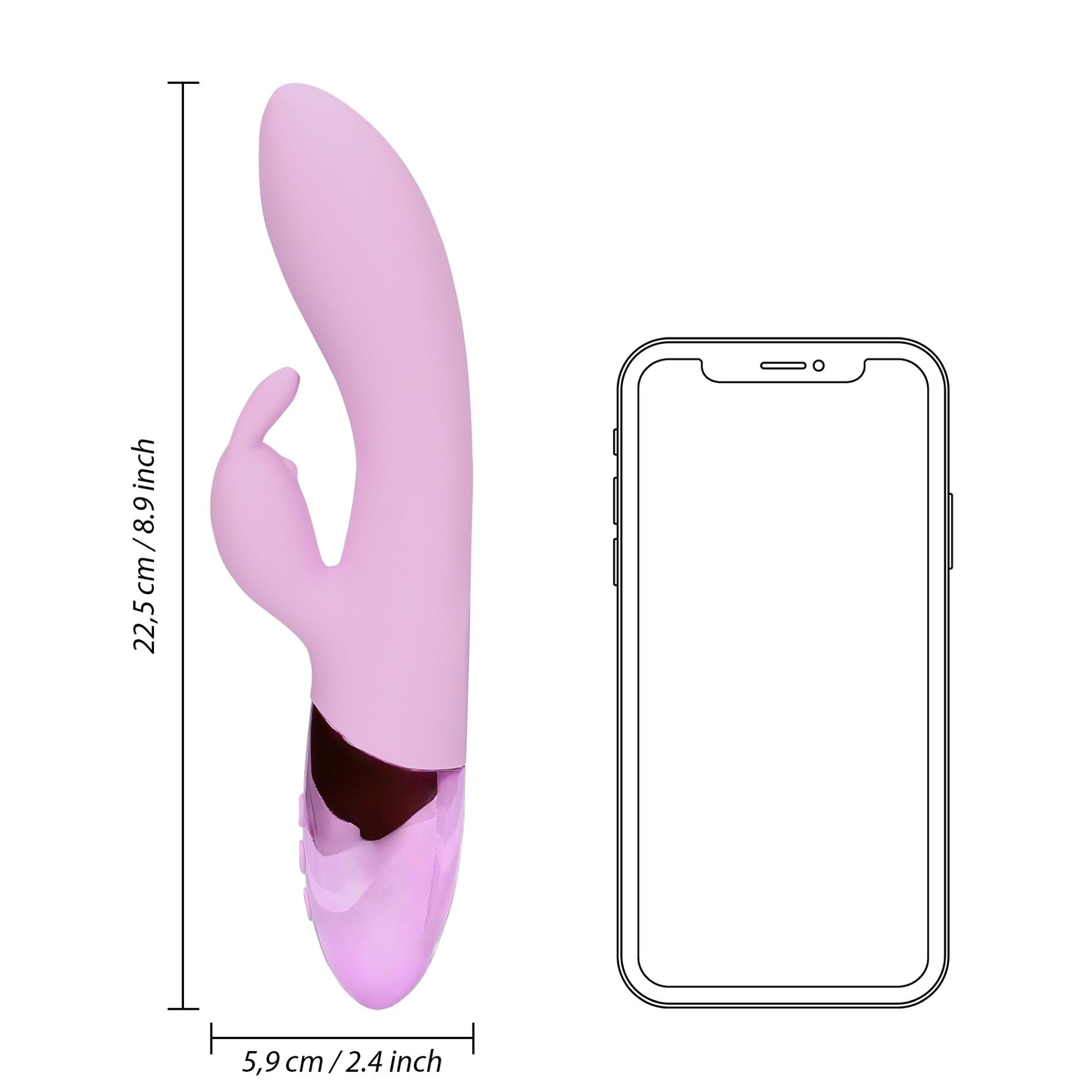 Wibrator ze stymulacją łechtaczki Ultra Soft Silicone Rabbit Vibrator