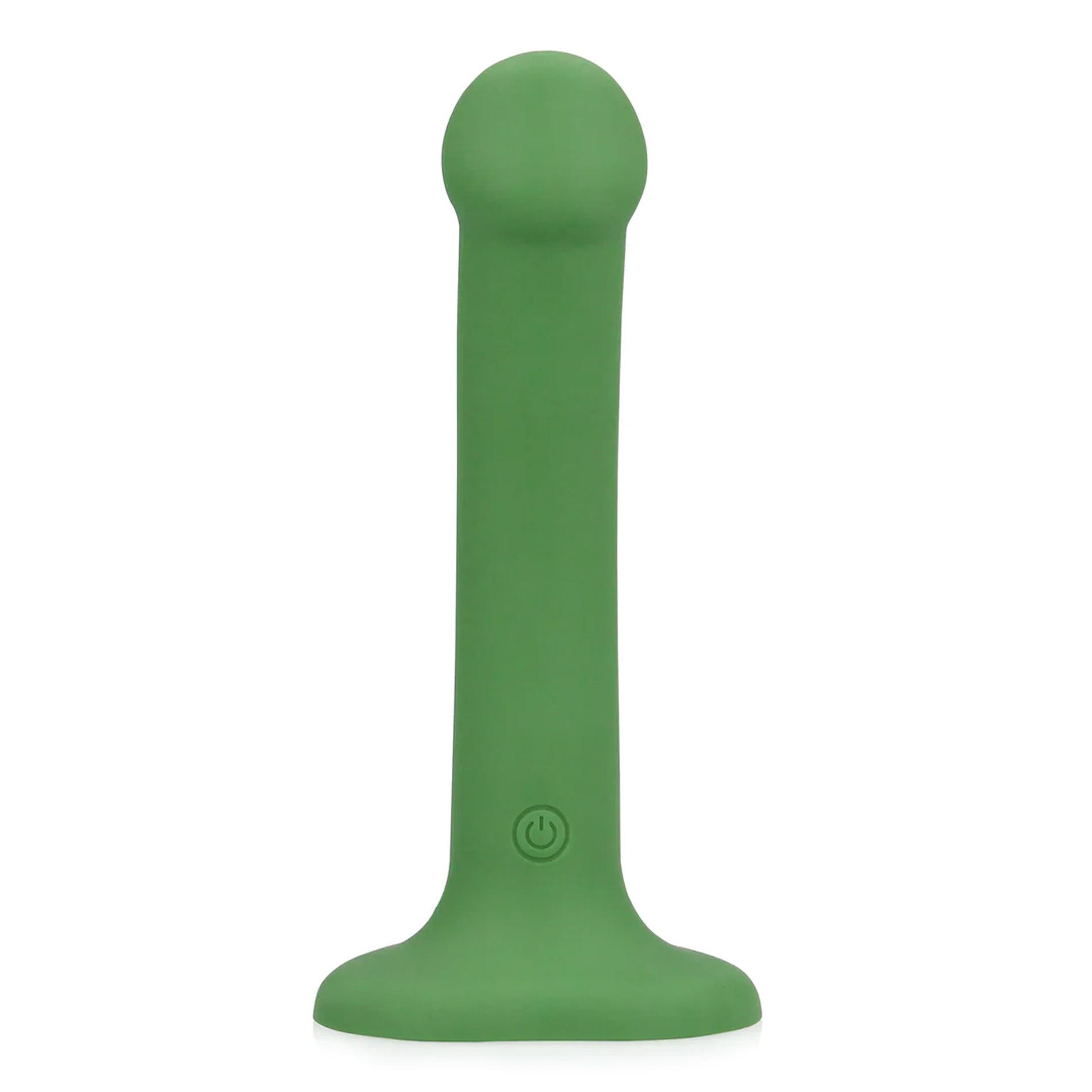 Non-Phallic Vibrating Dildo - Small - Forest Green