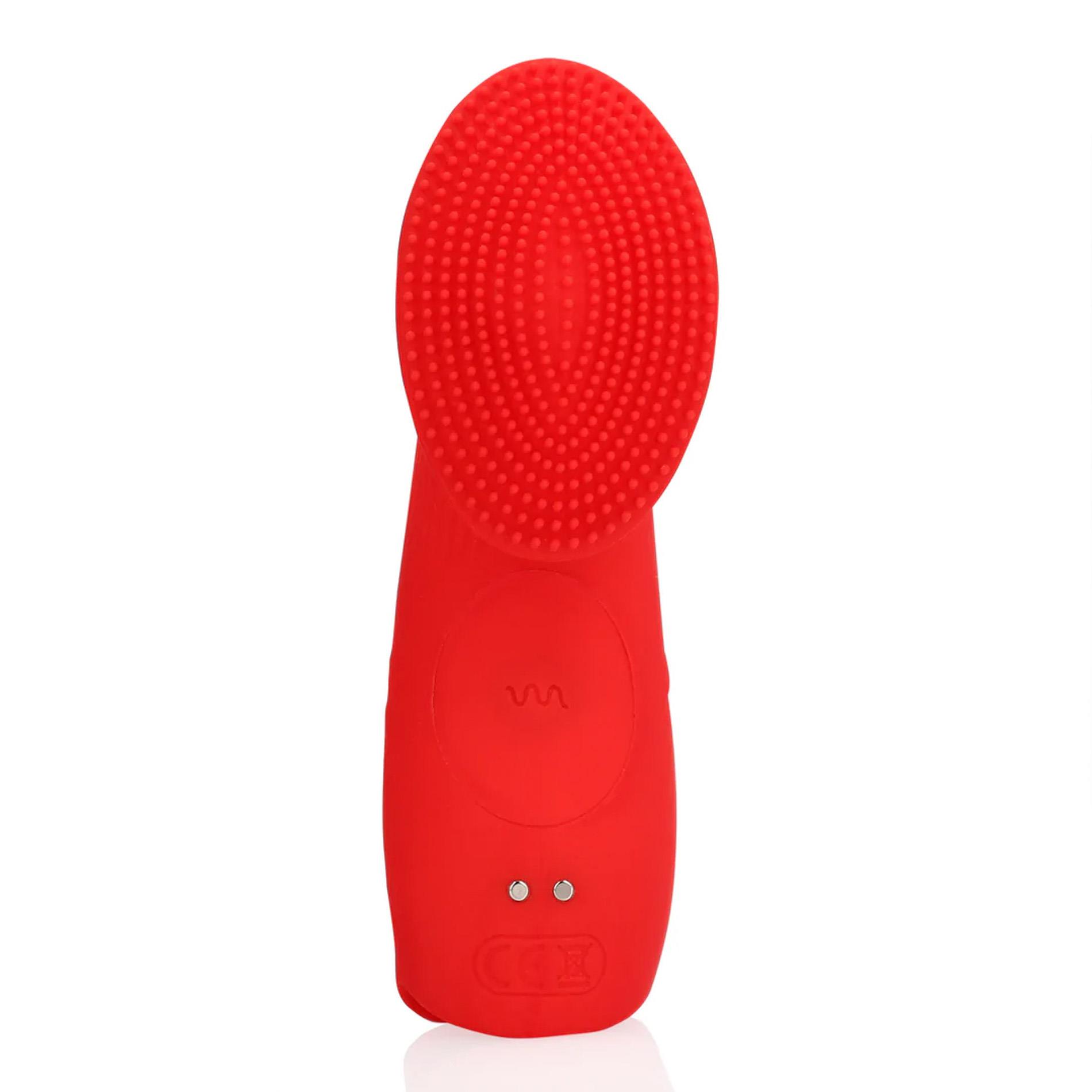 Textured Finger Vibrator - Sunrise Red