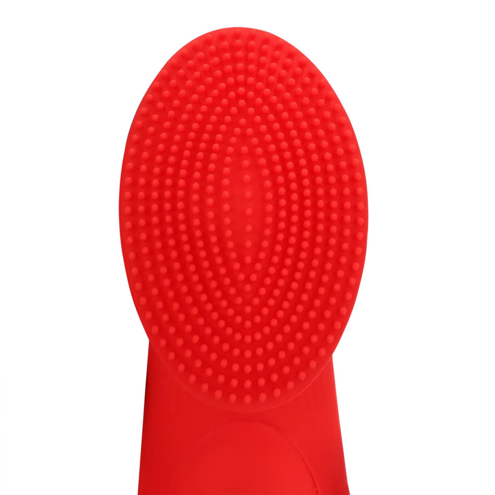 Textured Finger Vibrator - Sunrise Red