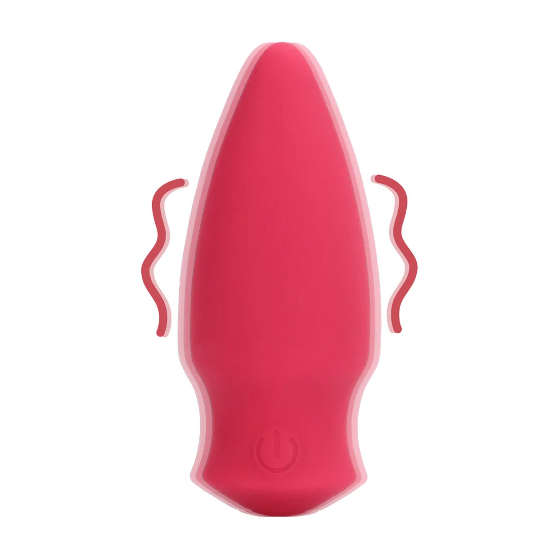 Cone Shaped Bullet Vibrator - Blushing Red