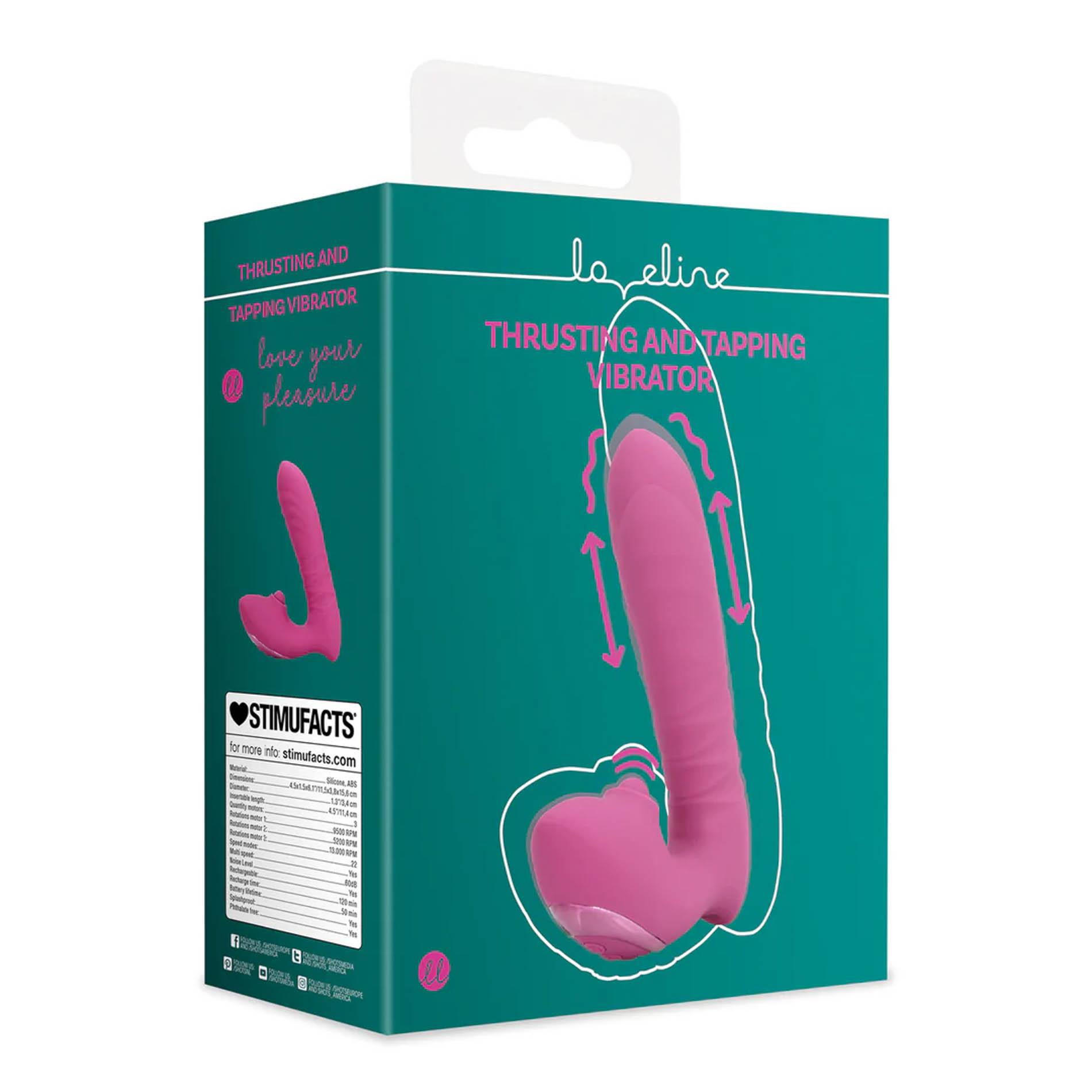 Thrusting And Tapping Vibrator - Powerful Pink