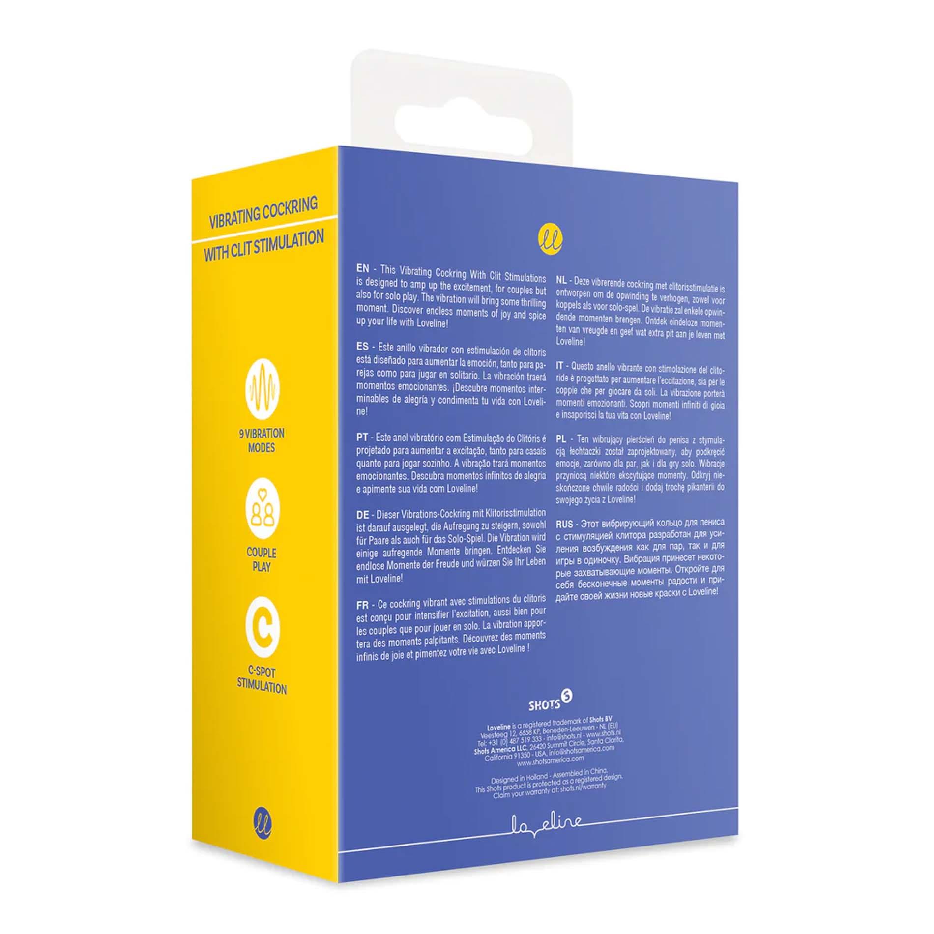 Vibrating Cockring With Clit Stimulation - Tamiya Blue