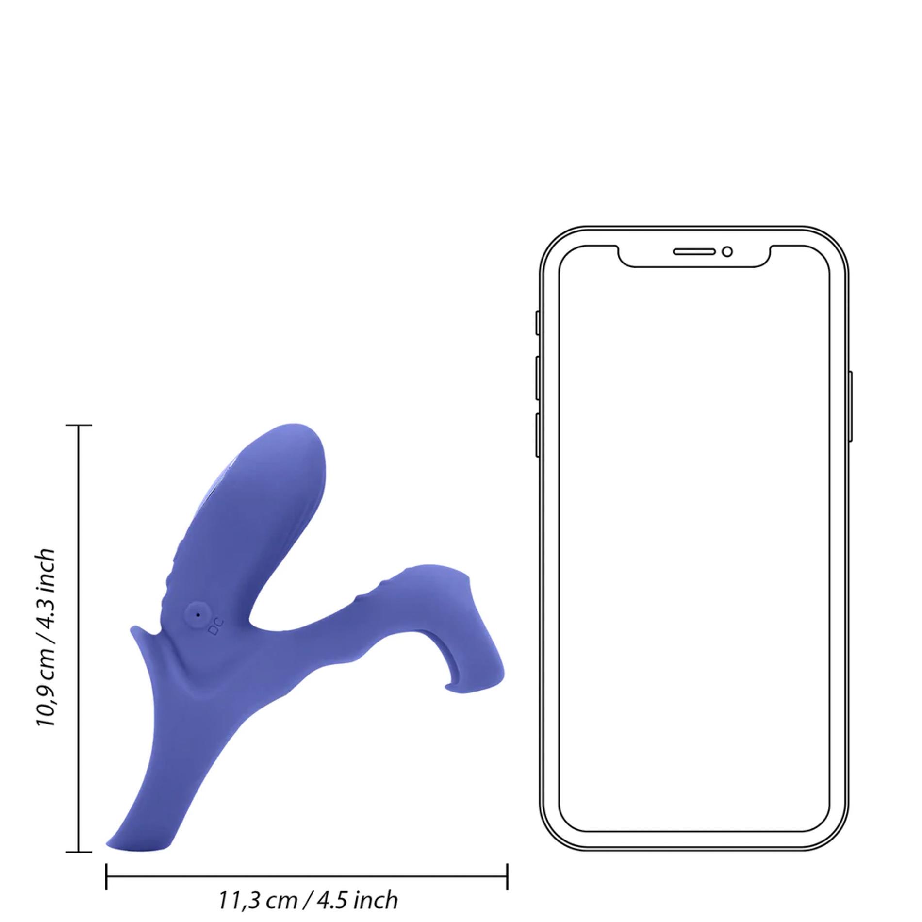 Vibrating Cockring With Clit Stimulation - Tamiya Blue