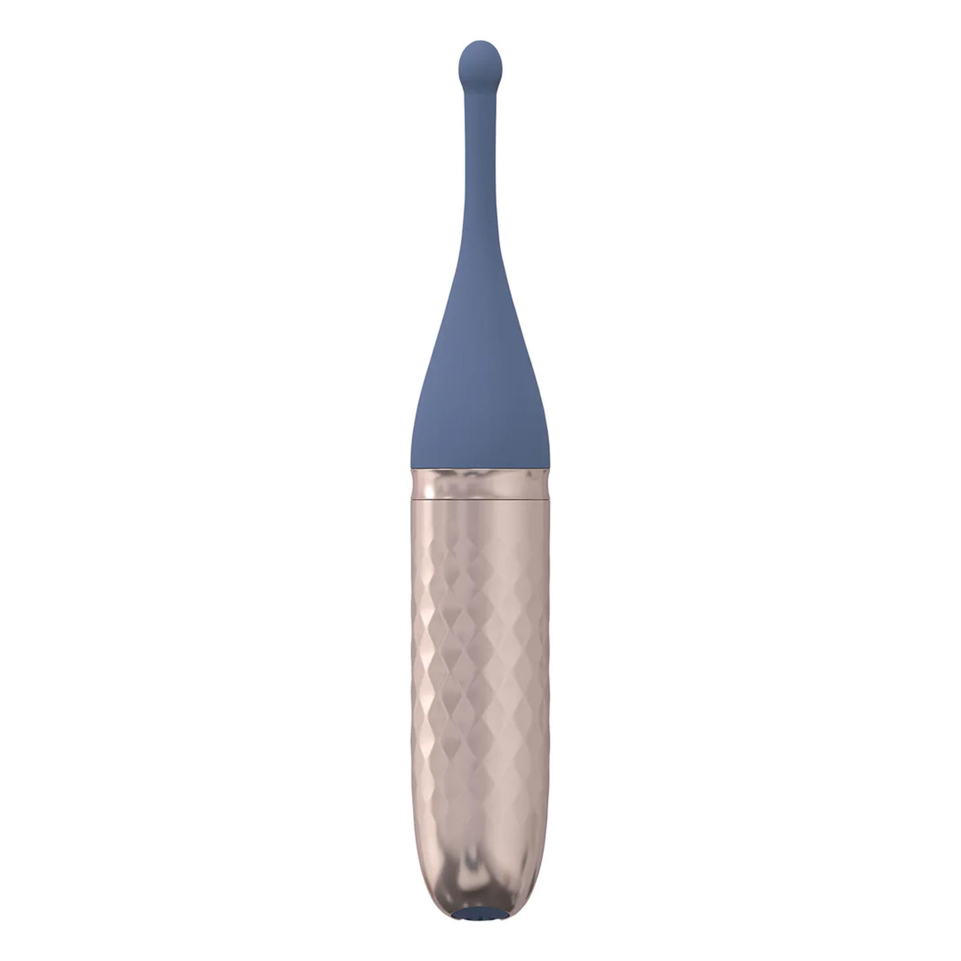 The Thrill - 10 Speed Interchangeable Vibrator - Blue