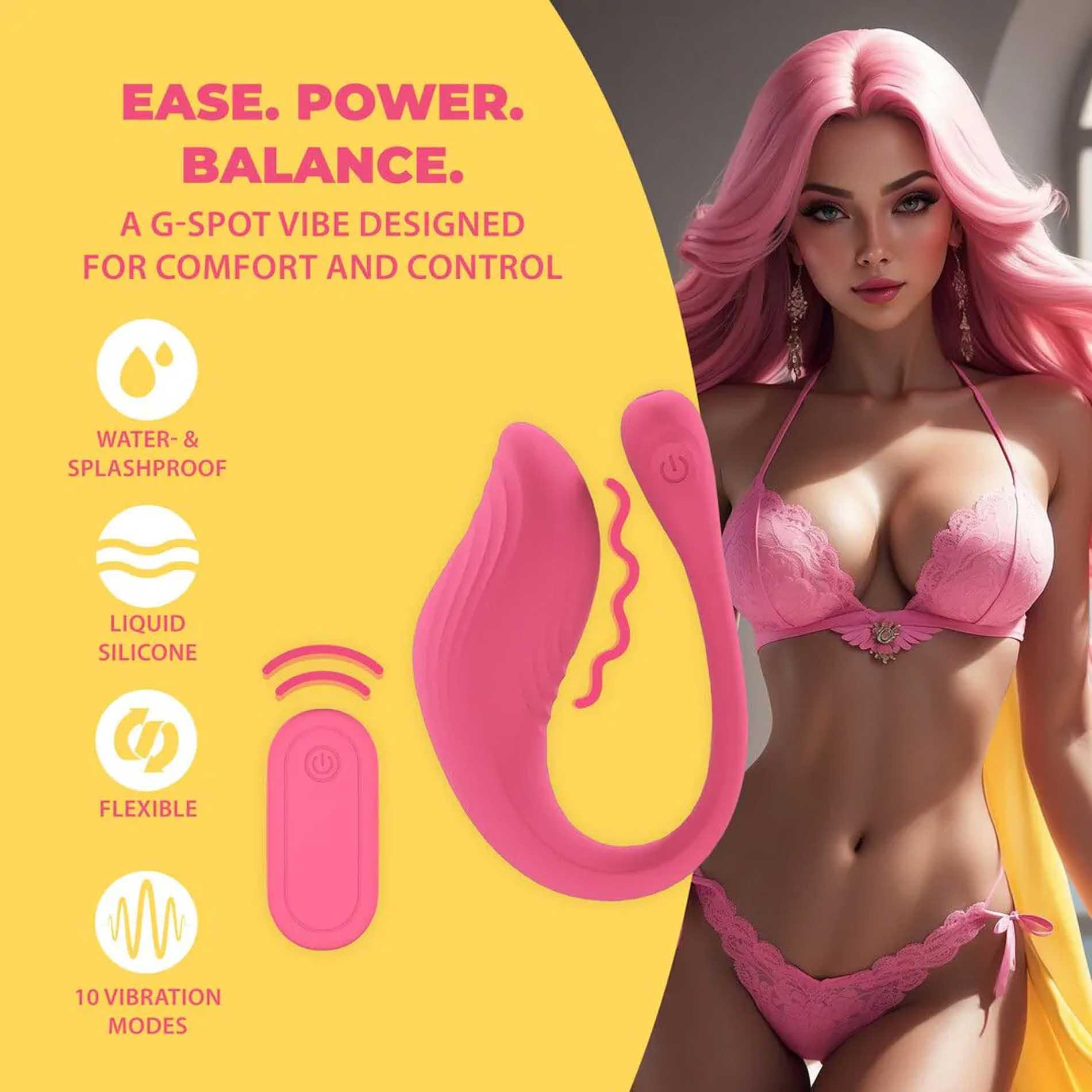 Vibrating G-Spot Vibe With Remote Control - Pink