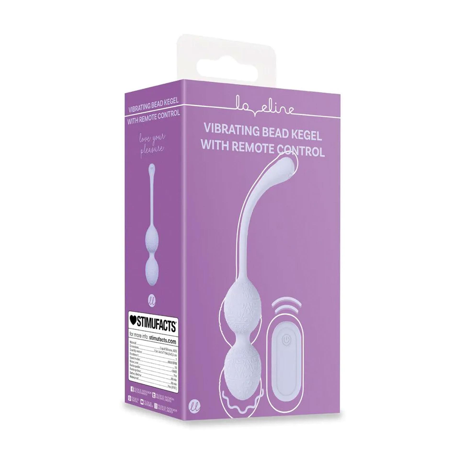 Vibrating Bead Kegel With Remote Control - Lavender