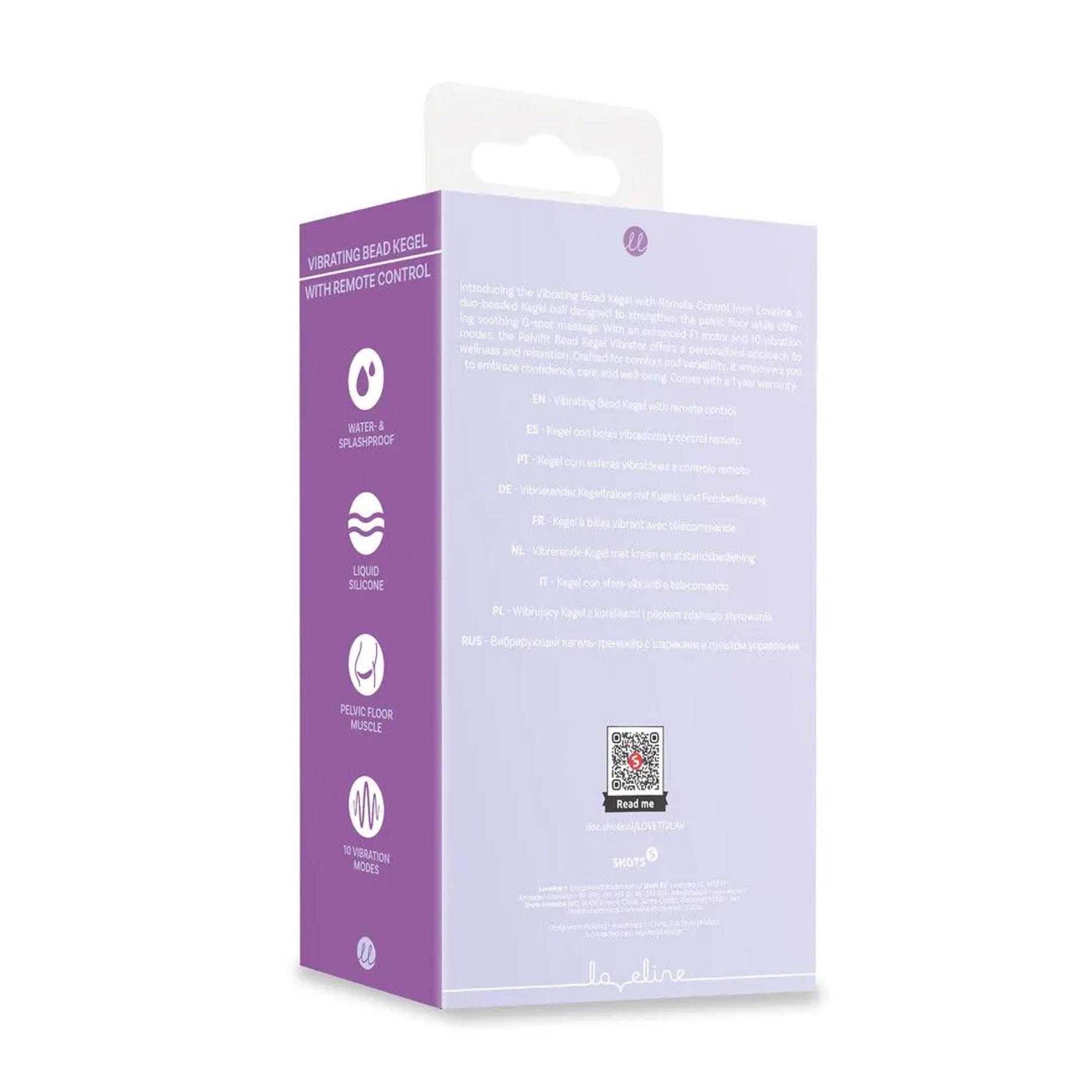Vibrating Bead Kegel With Remote Control - Lavender