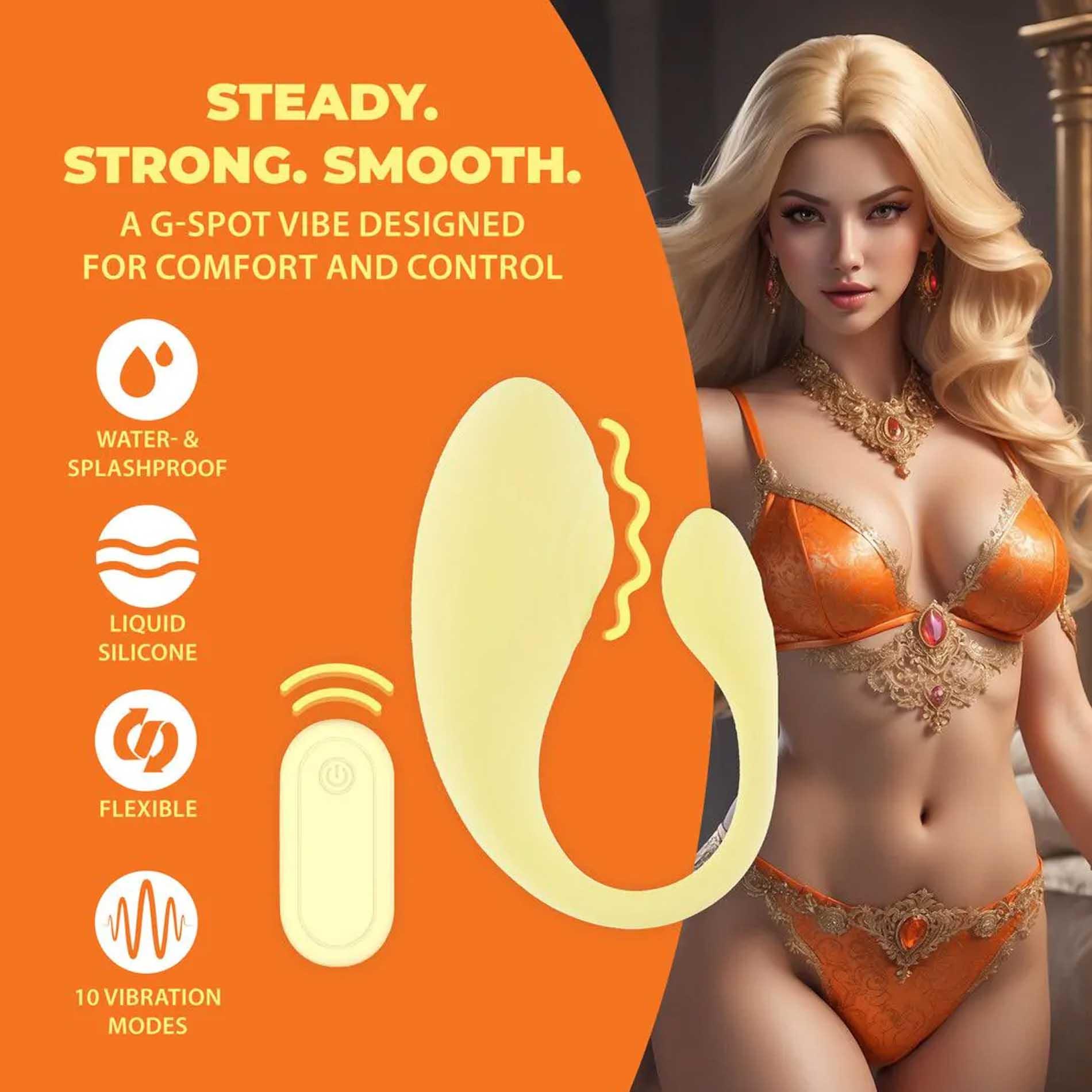 Vibrating G-Spot Vibe With Remote Control - Yellow