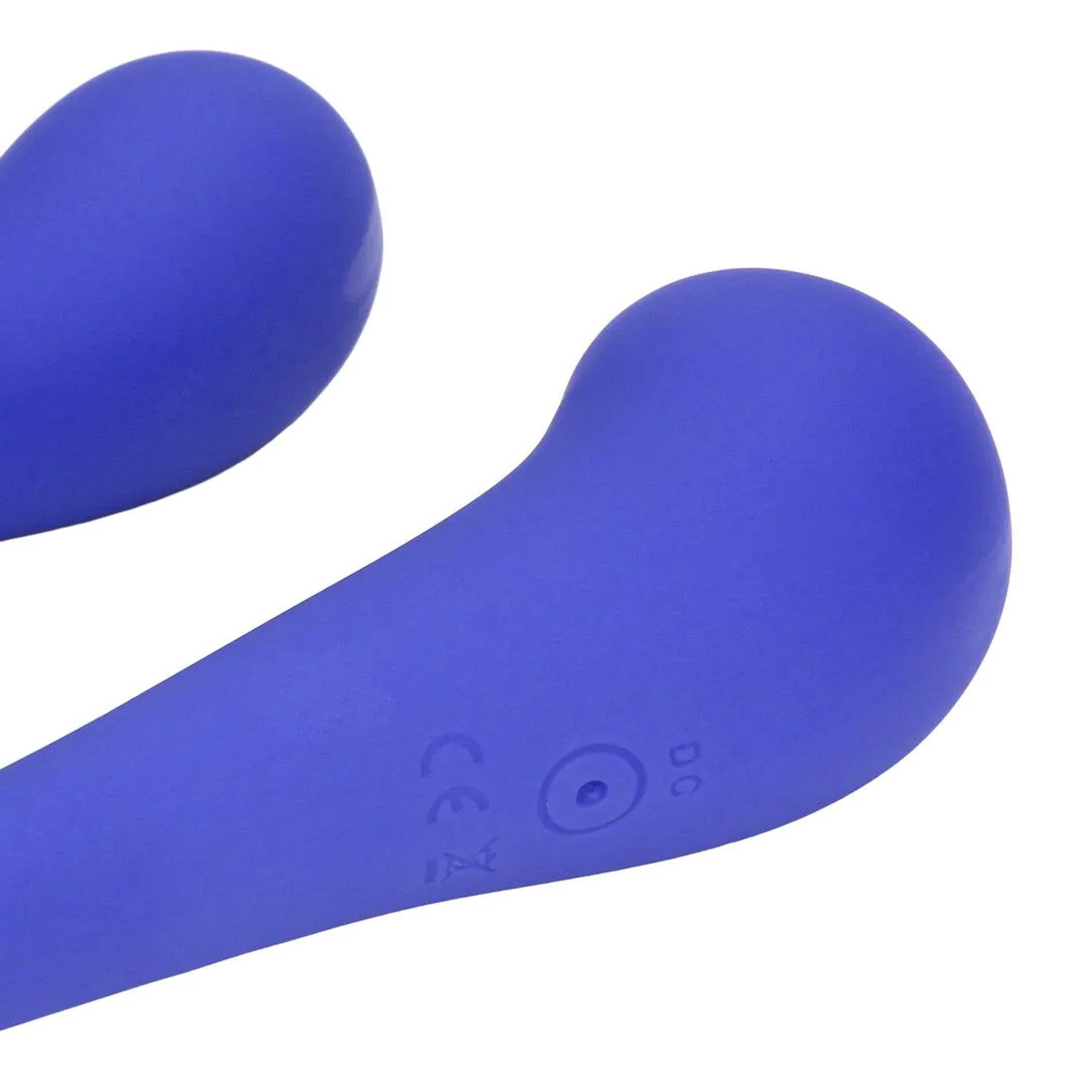 Dual-Ended Bendable Vibe With Remote Control - Purple