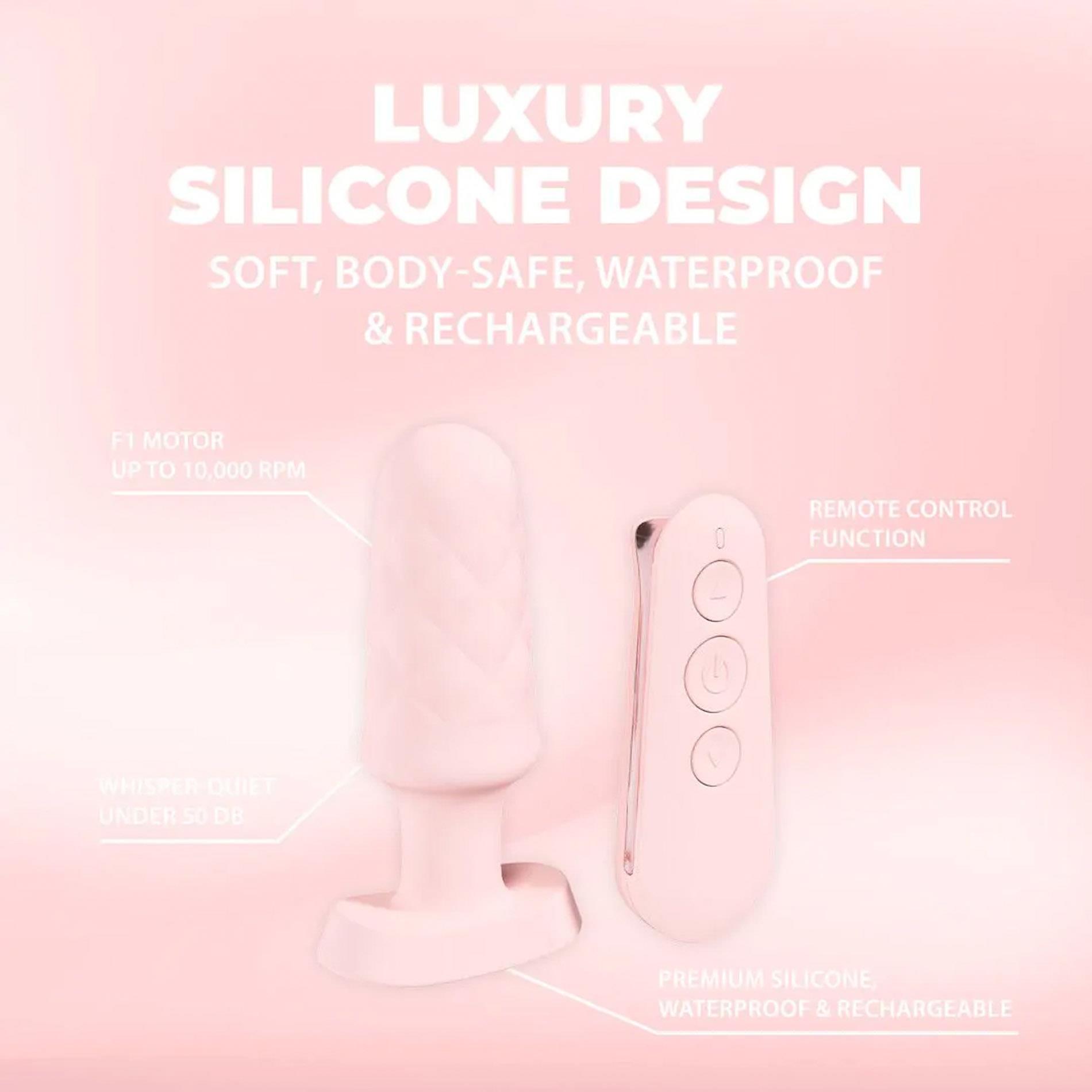 Velvet - Remote Control Vibrating Plug - Pink