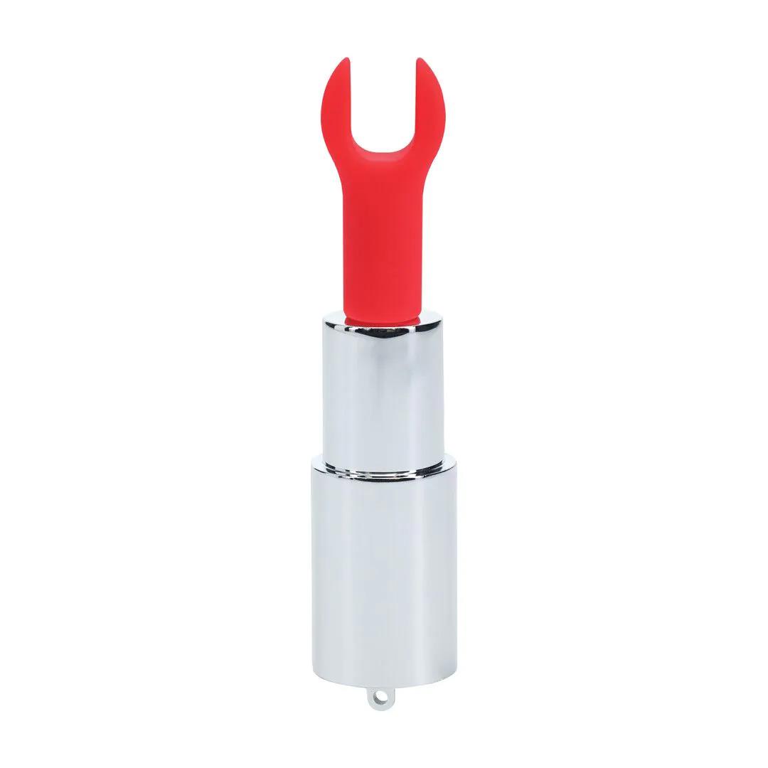 Angel - Lipstick Vibrator With 4 Attachments - Clear