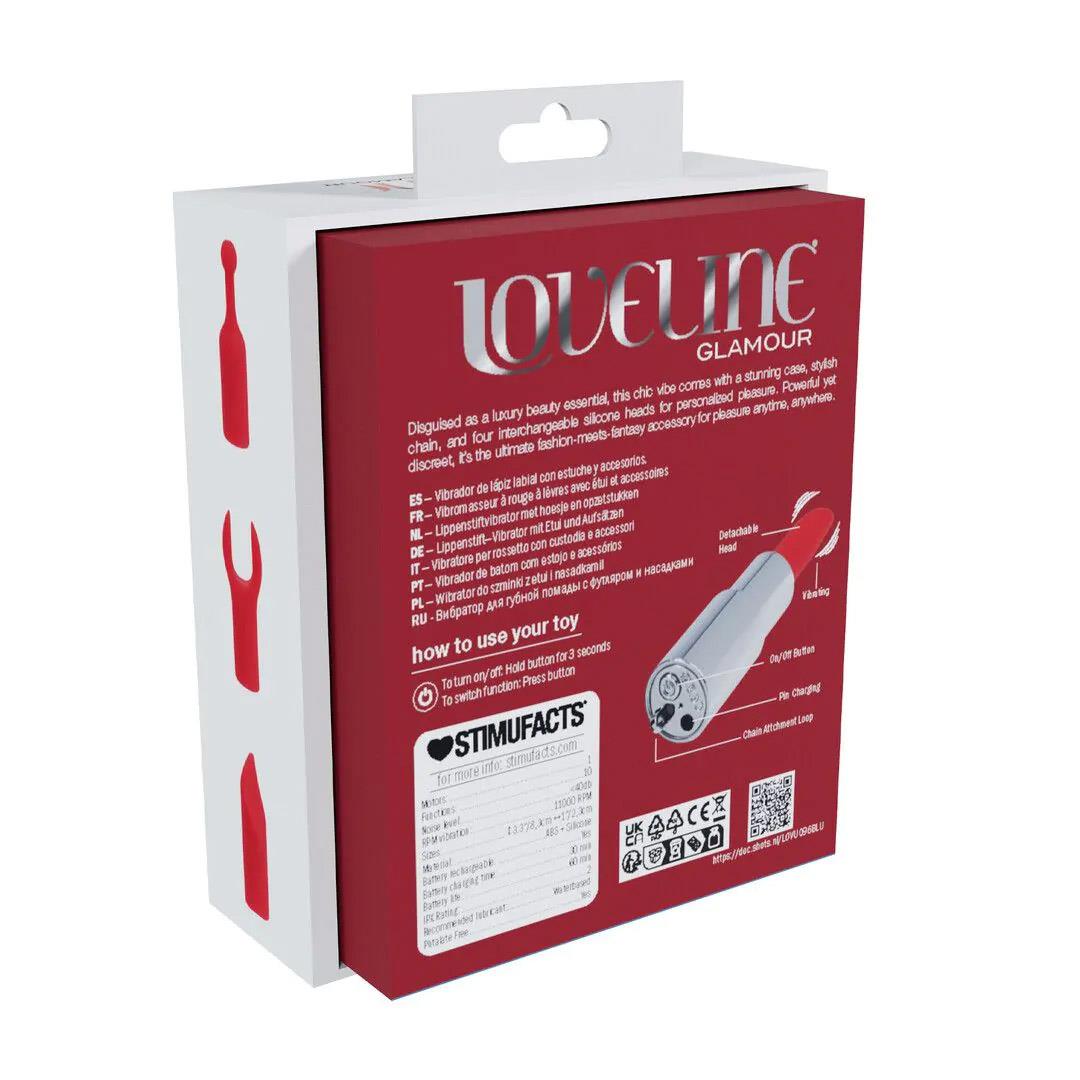 Tiffany - Lipstick Vibrator With 4 Attachments - Blue