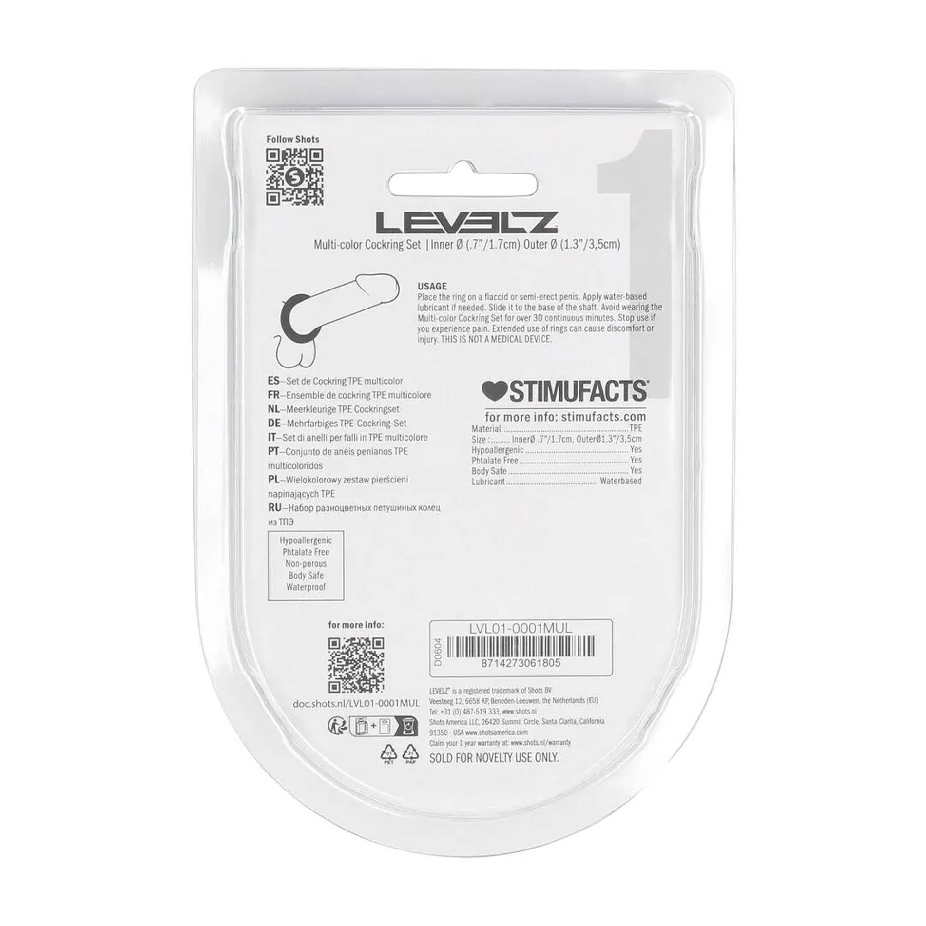 Cockring Set Of 4 - Multicolor