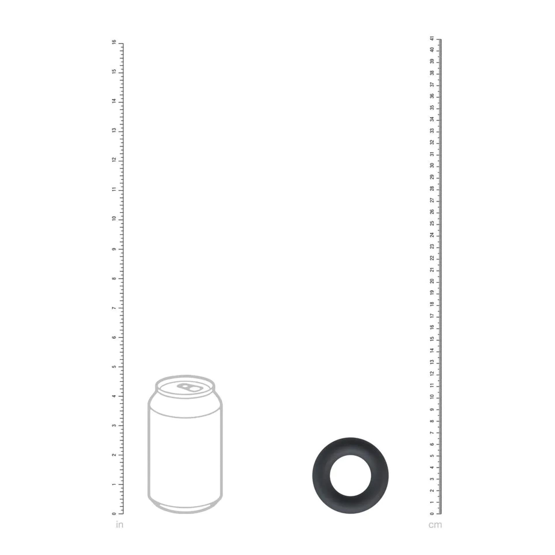 Liquid Silicone Cockring - L - Black