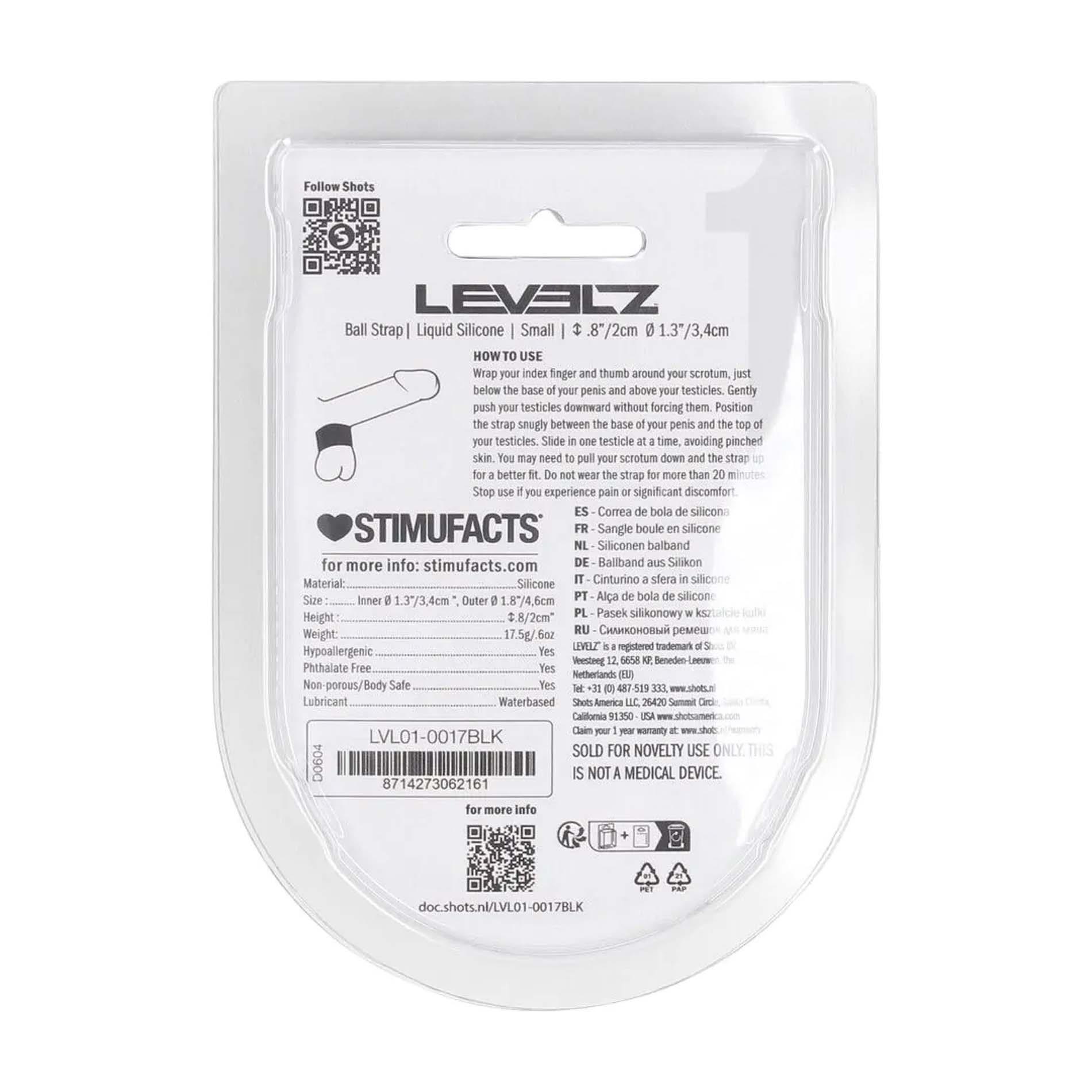 Liquid Silicone Ball Strap - S - 34Mm - Black