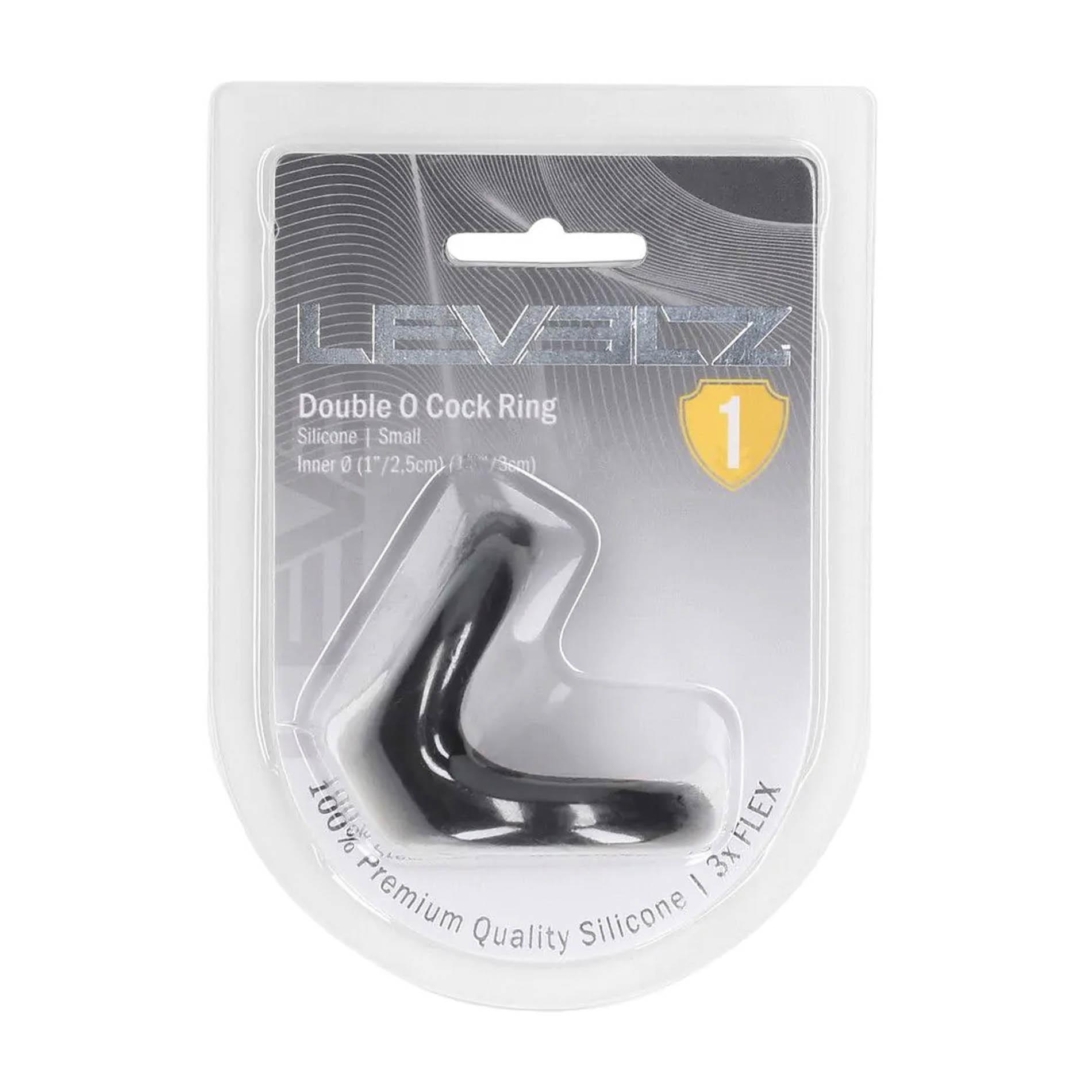 Double O Silicone Cockring - S - Black