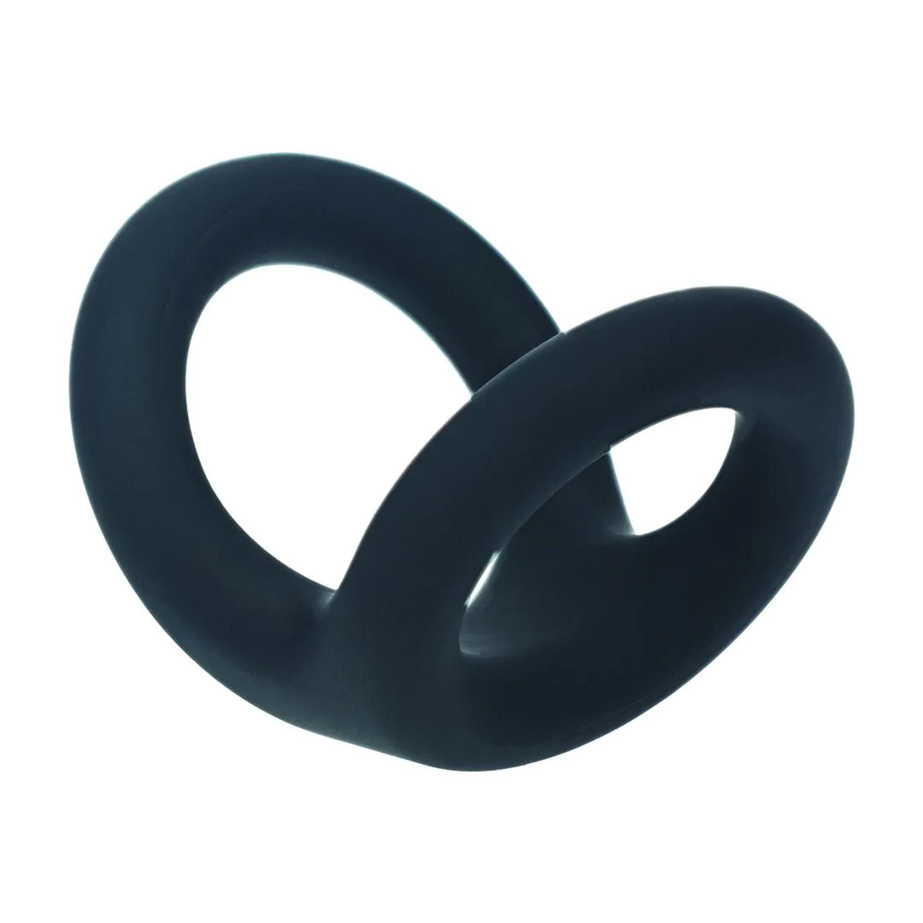 Double O Silicone Cockring - M - Black