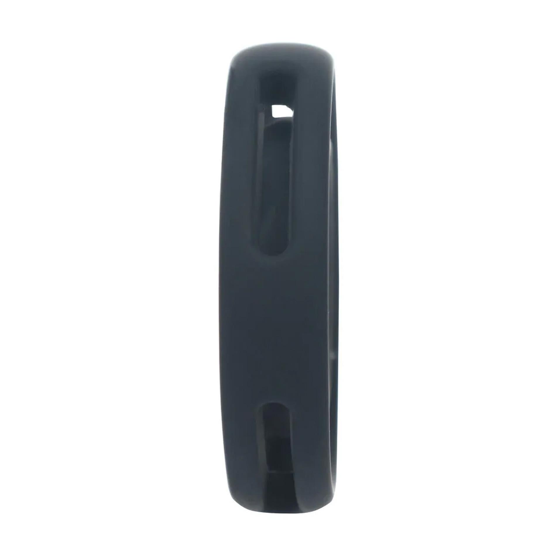 Classic Grooved Silicone Cock And Ball Ring - Black