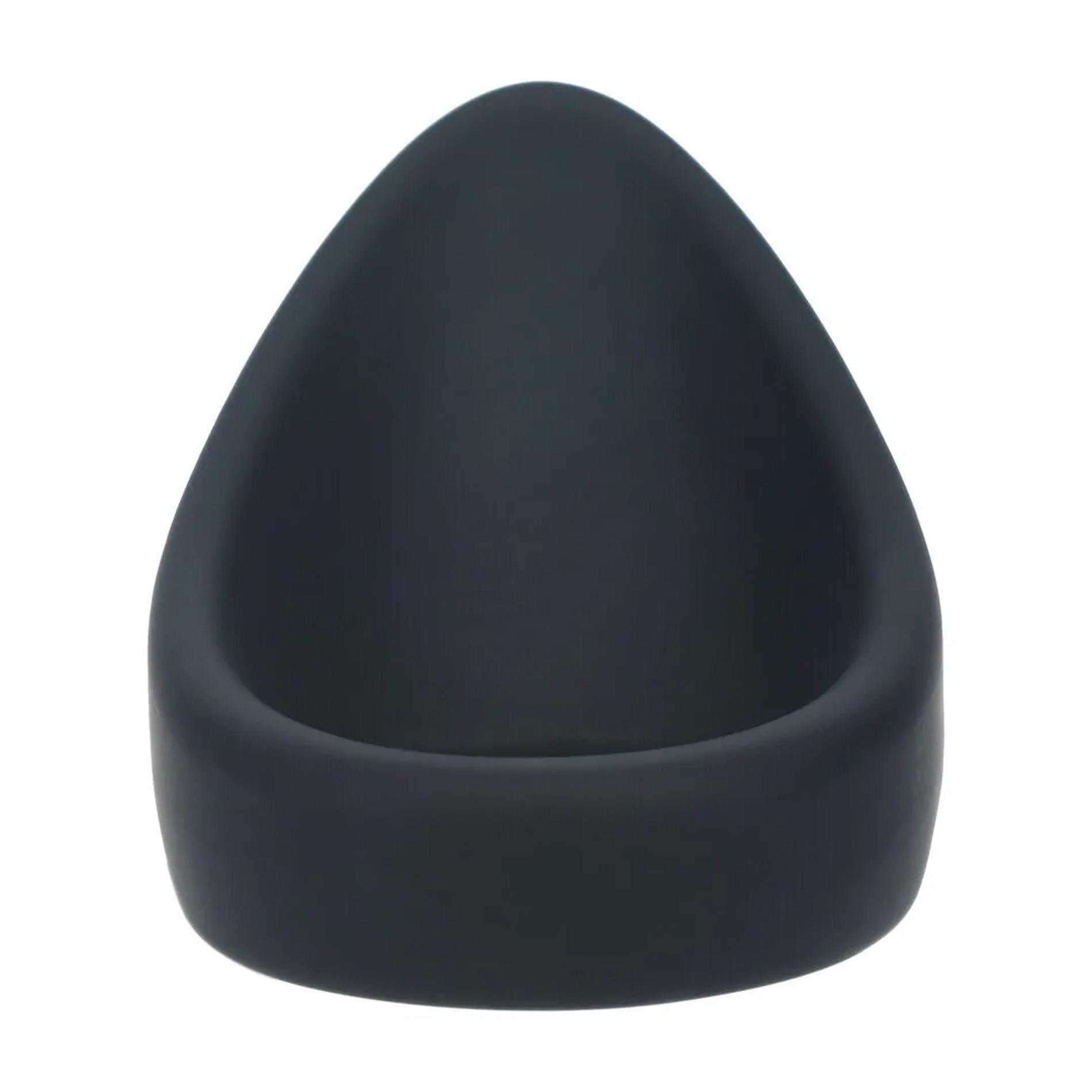 Teardrop Silicone Cockring - Black