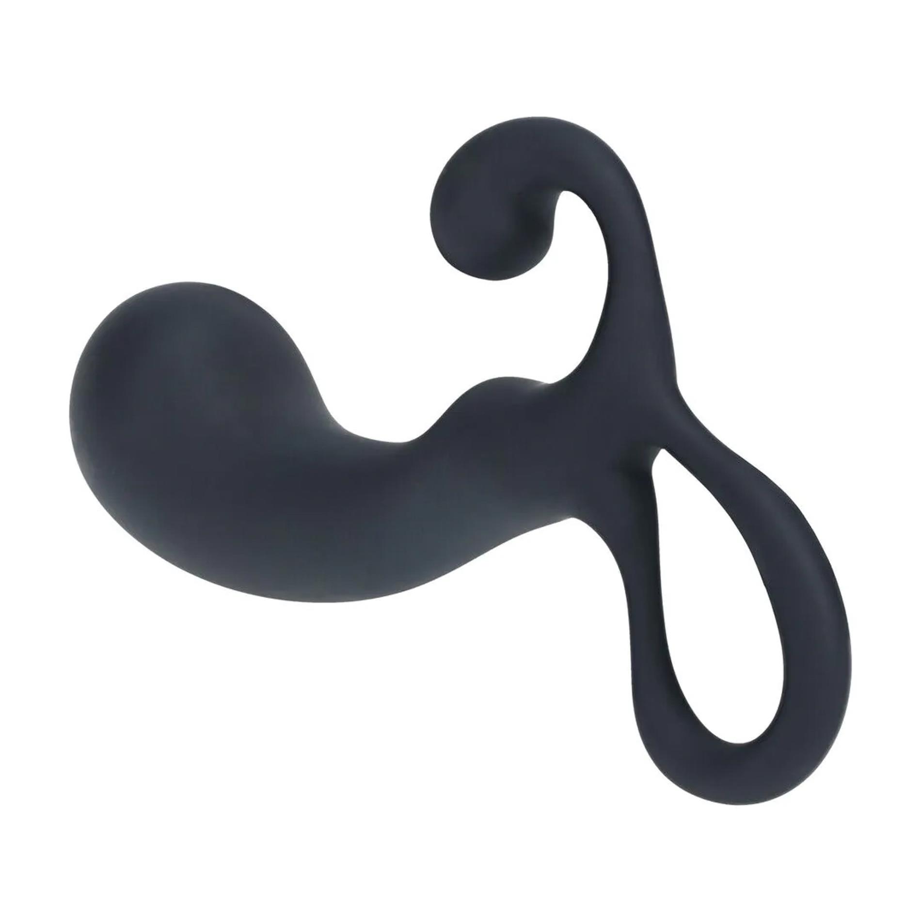 Bulb With Loop Silicone Prostate Massager - S - Black