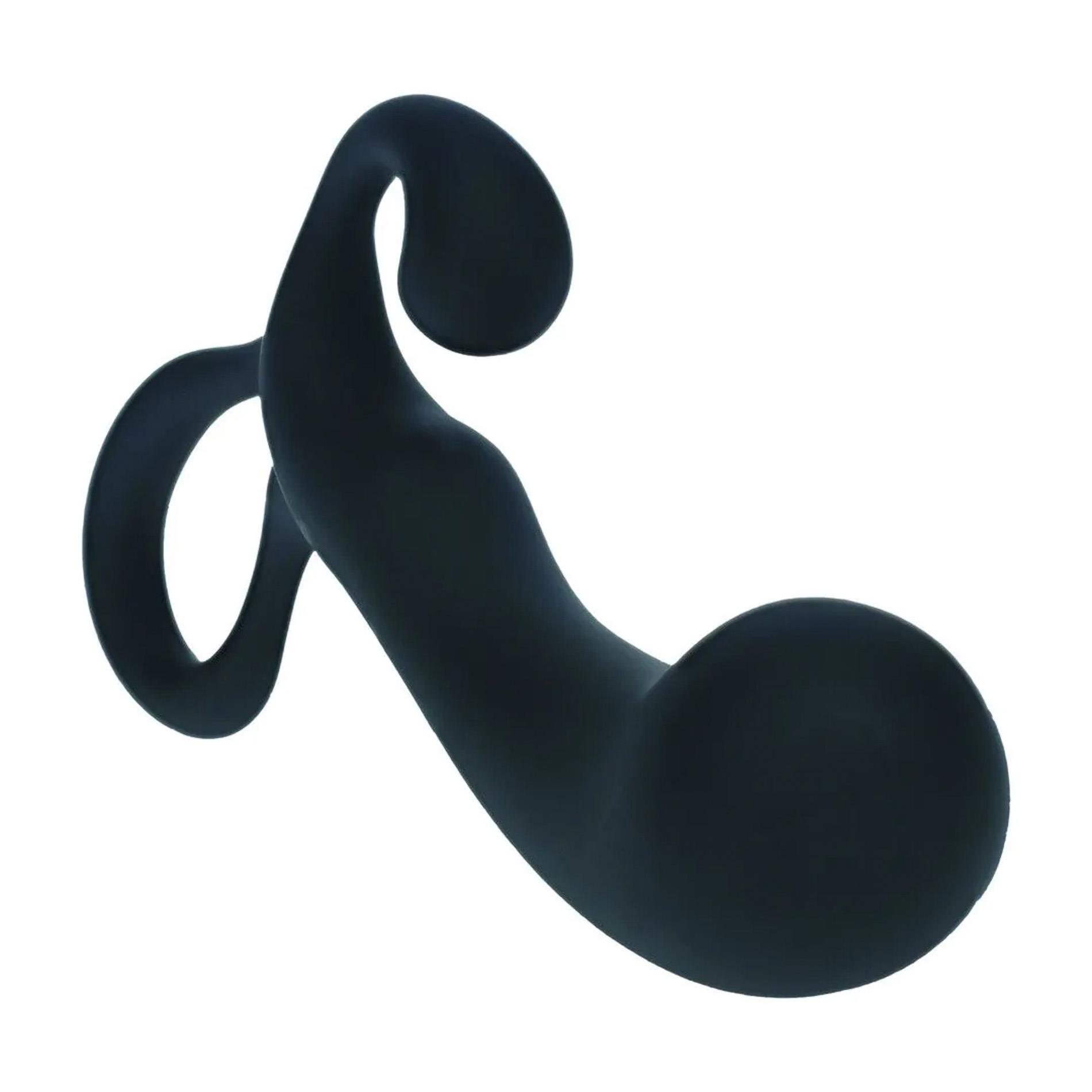 Bulb With Loop Silicone Prostate Massager - M - Black