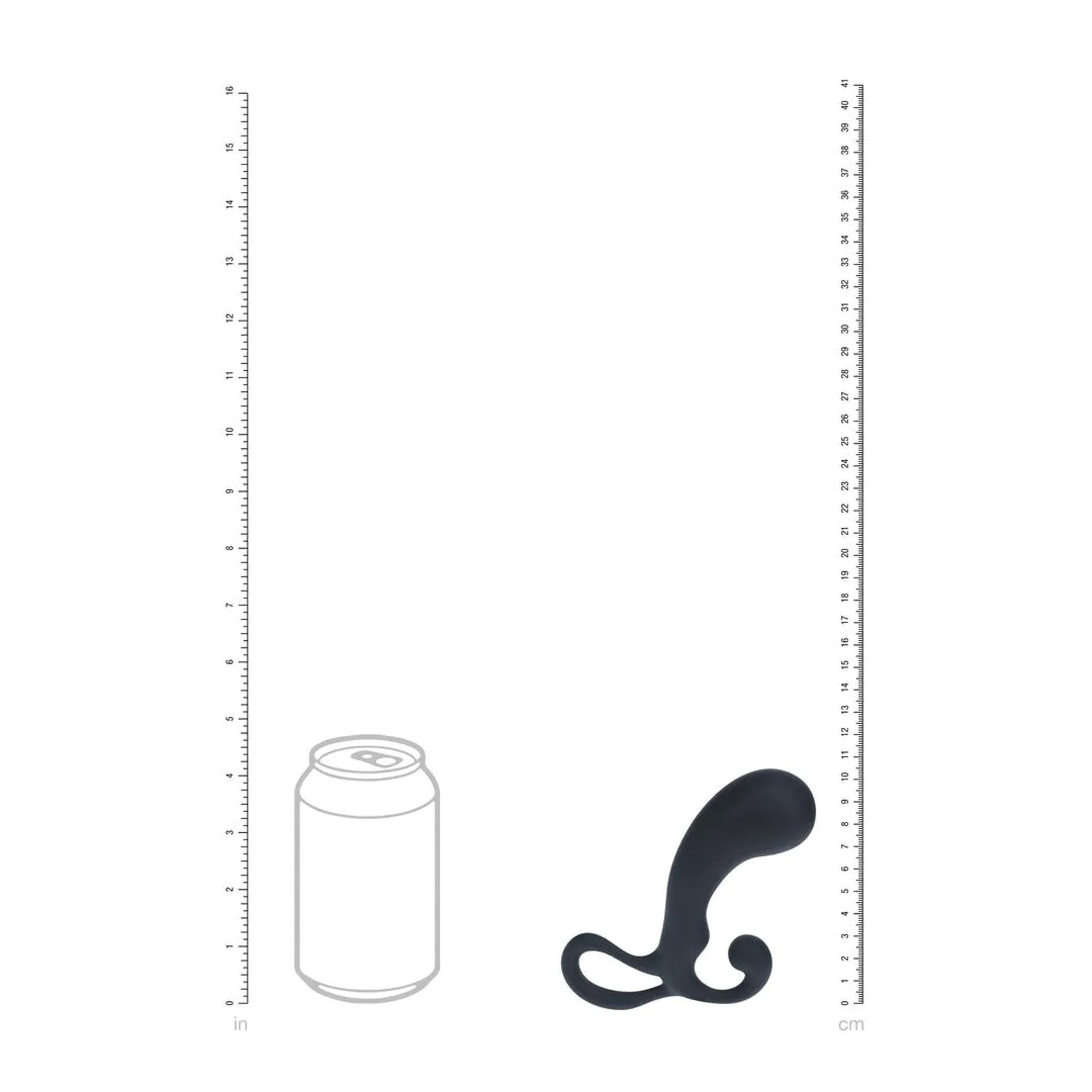 Bulb With Loop Silicone Prostate Massager - M - Black