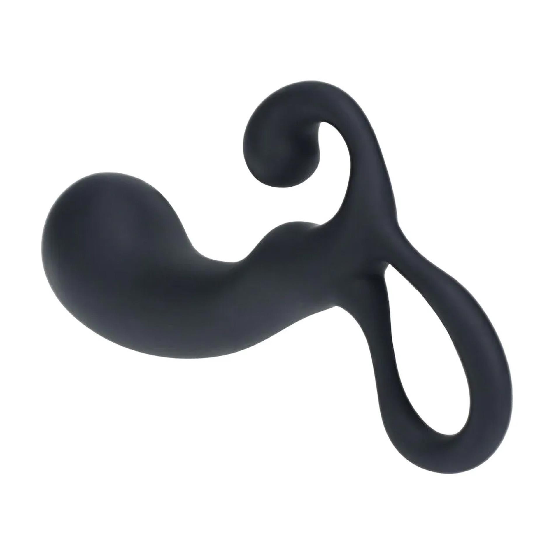 Bulb With Loop Silicone Prostate Massager - L - Black