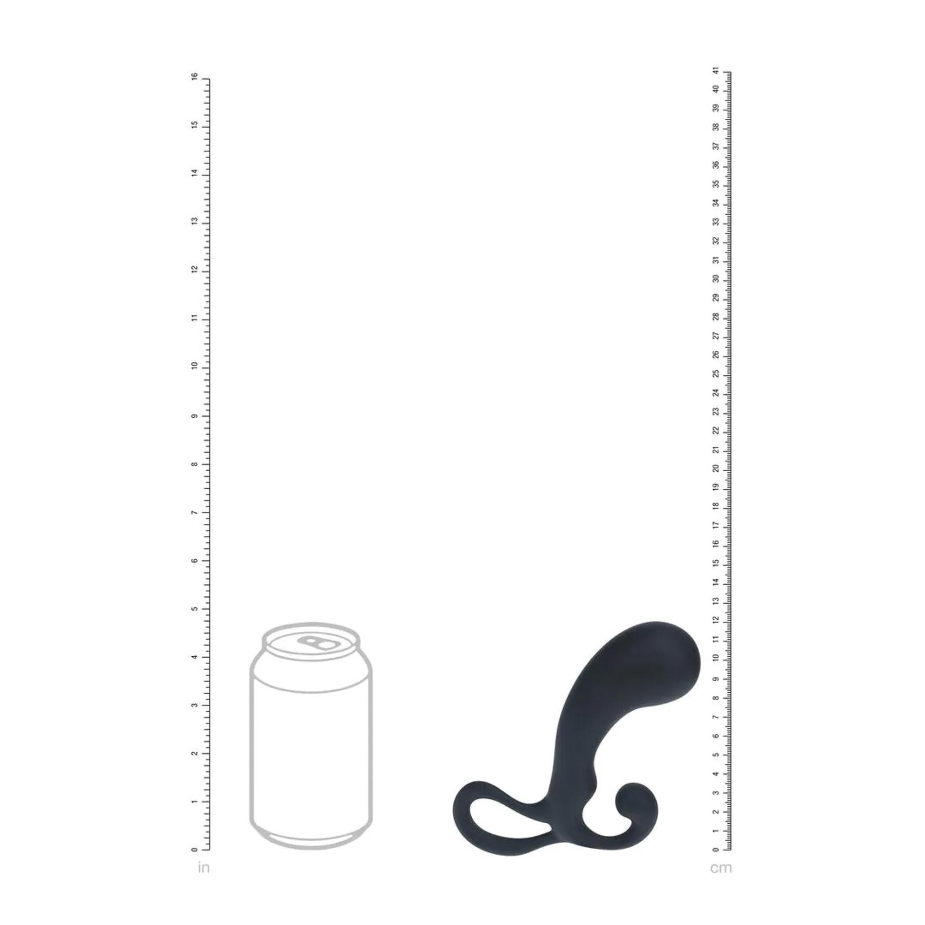 Bulb With Loop Silicone Prostate Massager - L - Black